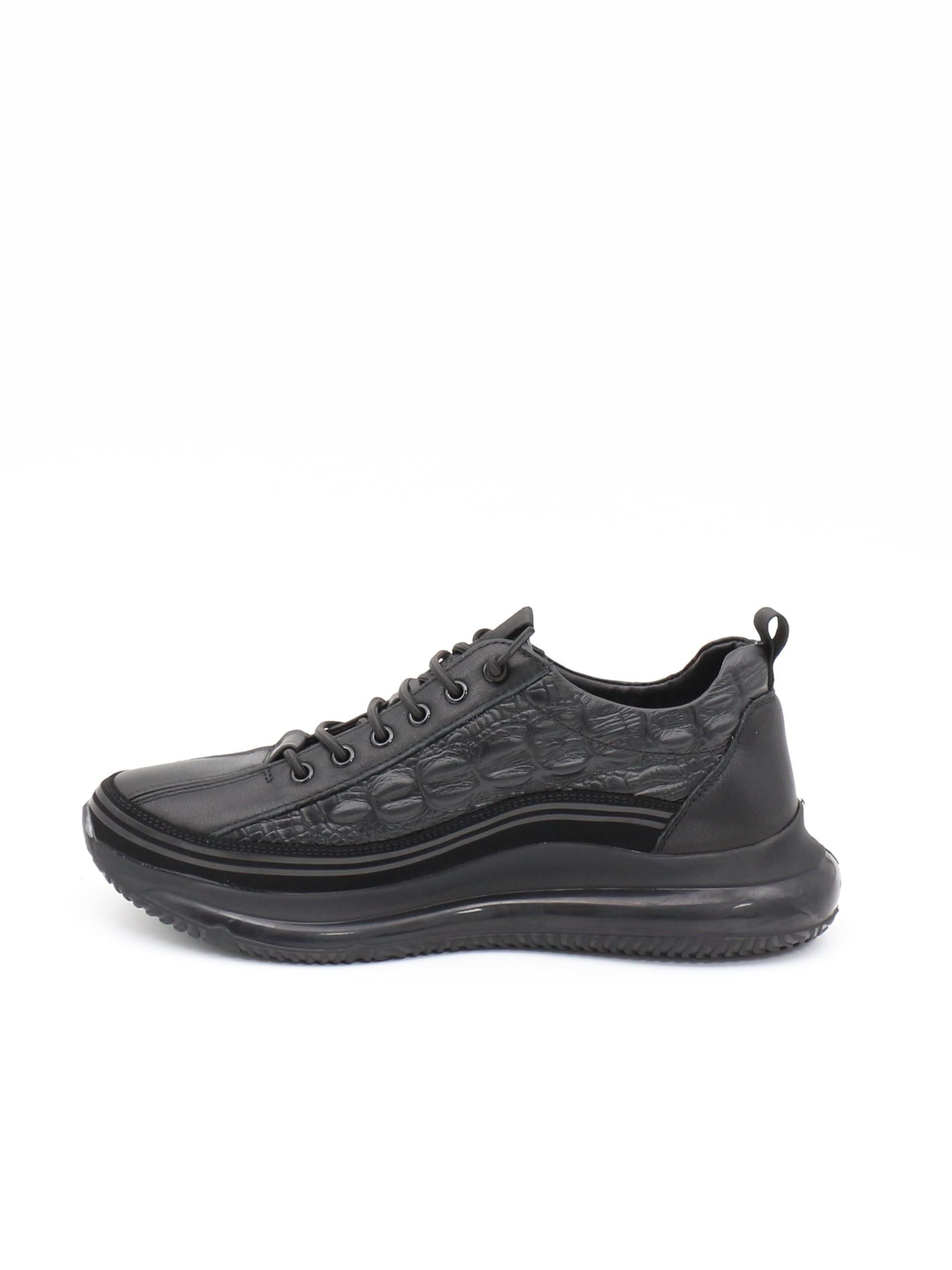 Guja 23K504 Siyah Hakiki Deri Air Taban Erkek Sneakers