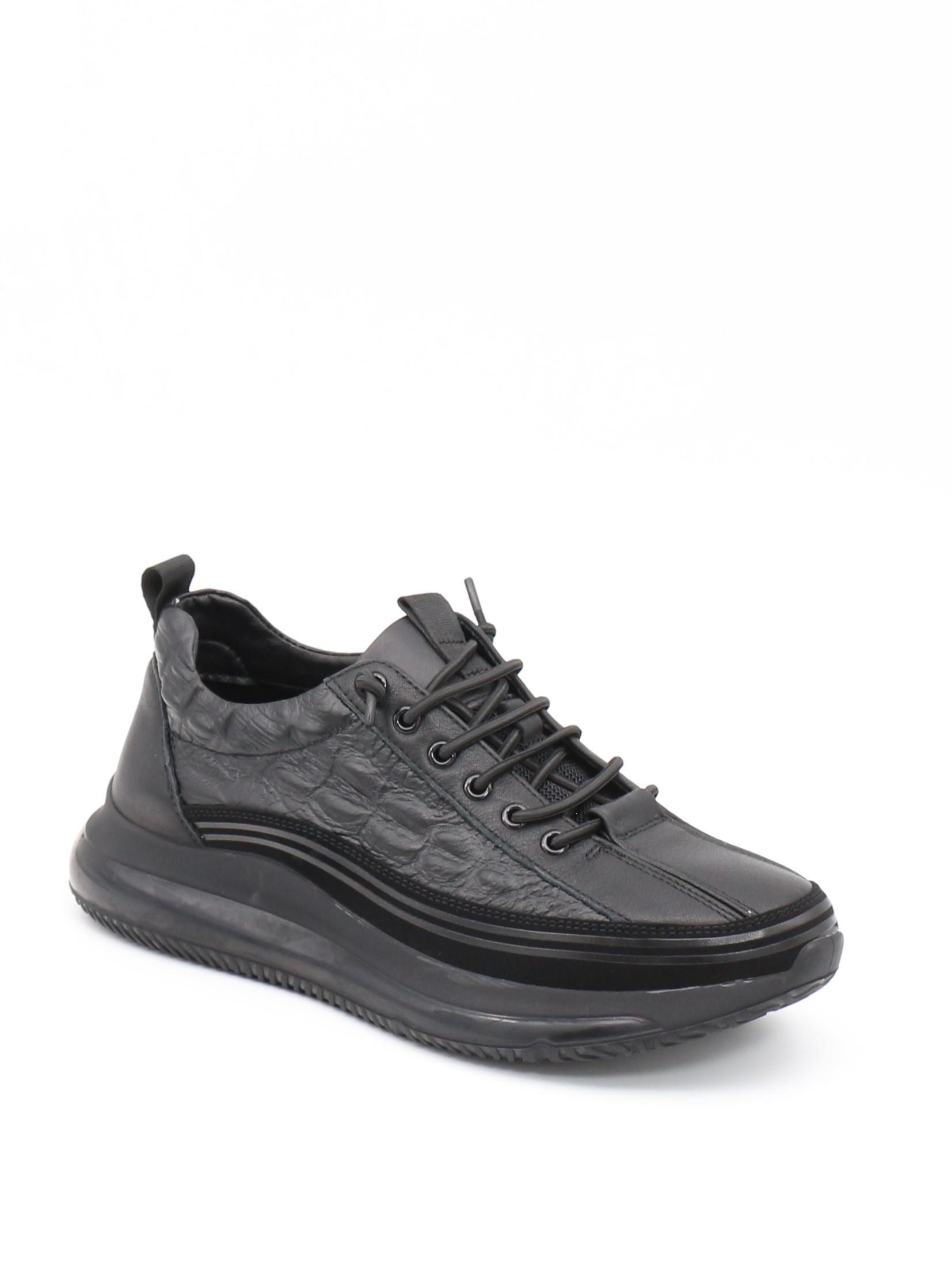 Guja 23K504 Siyah Hakiki Deri Air Taban Erkek Sneakers