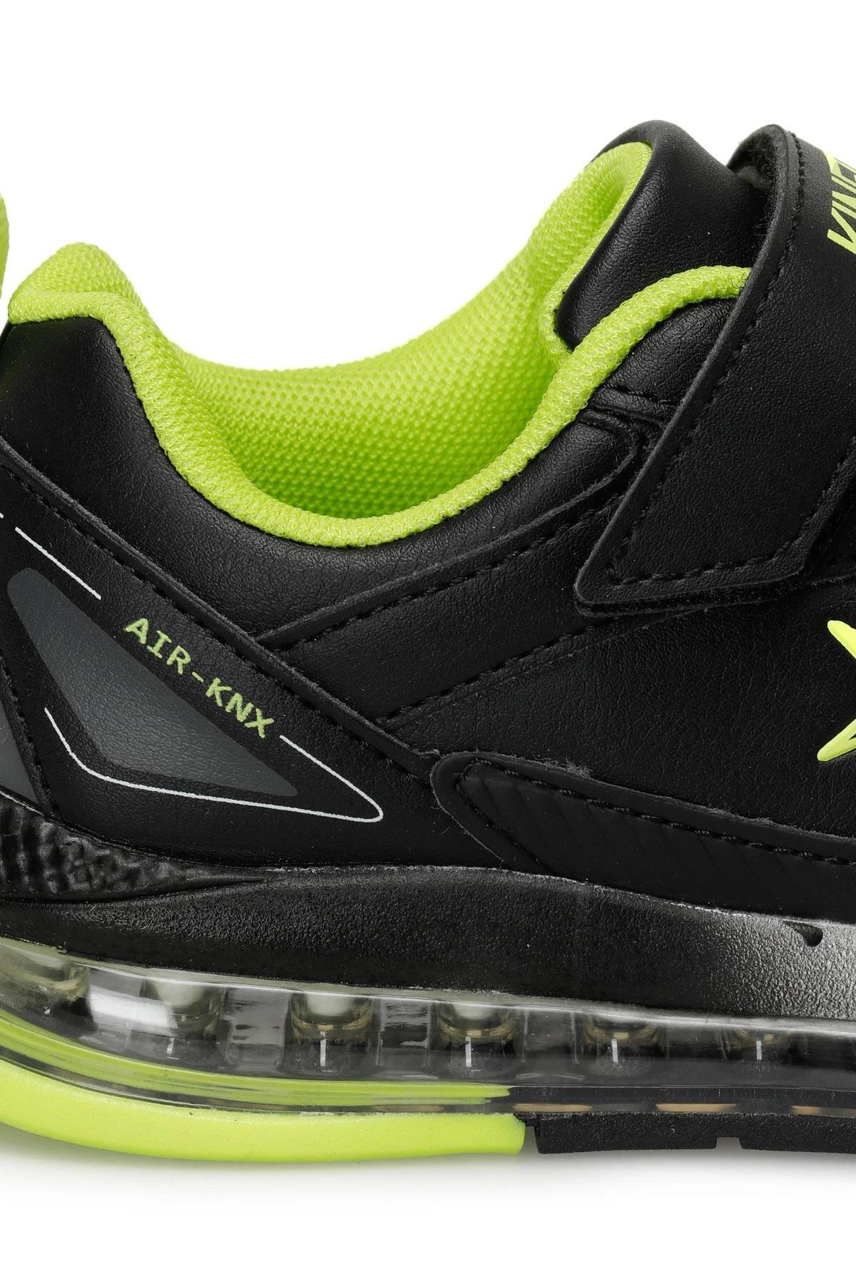 Kinetix Strike Pu 3Pr 31-35 Siyah Sarı Çocuk Spor Ayakkabı