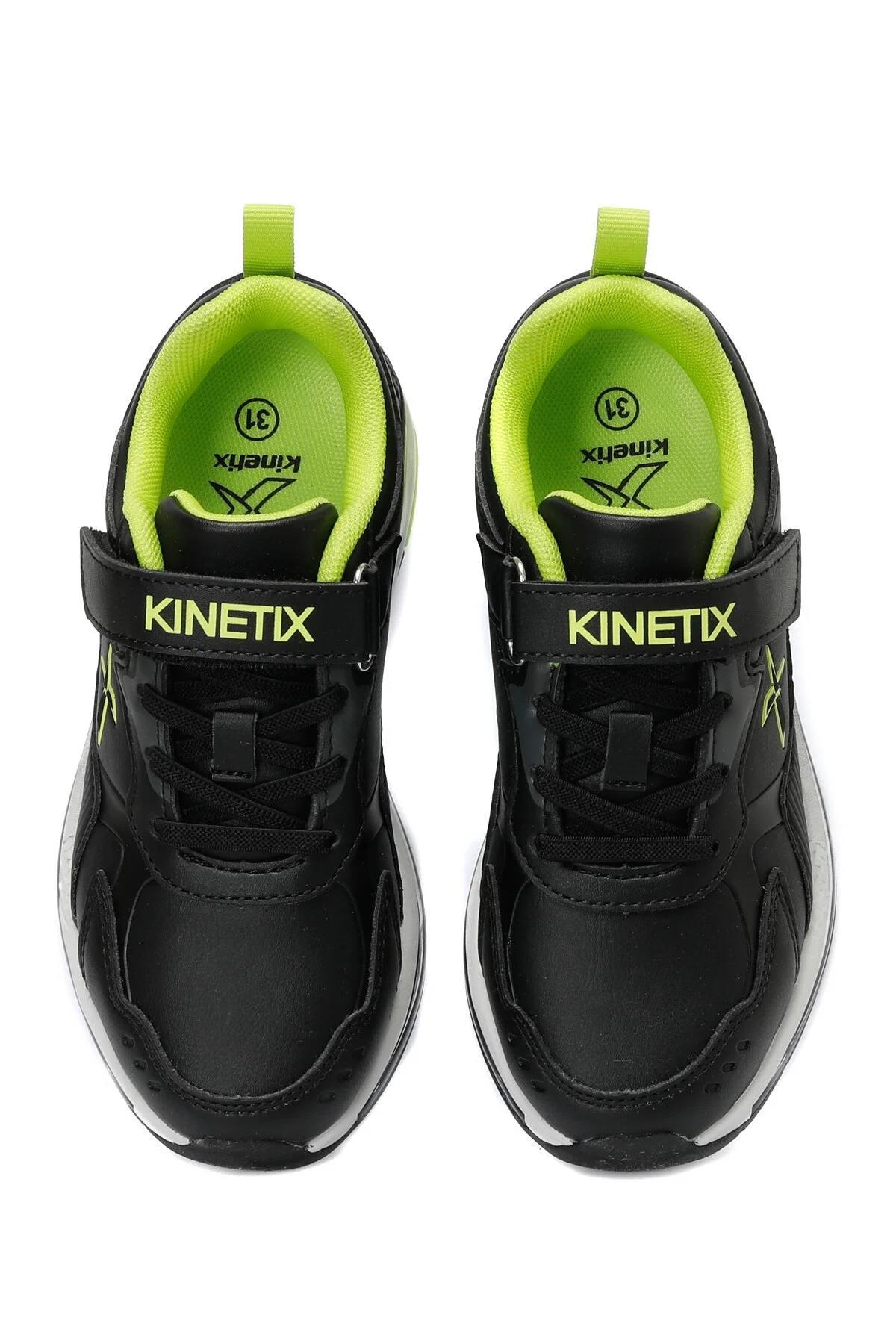 Kinetix Strike Pu 3Pr 31-35 Siyah Sarı Çocuk Spor Ayakkabı