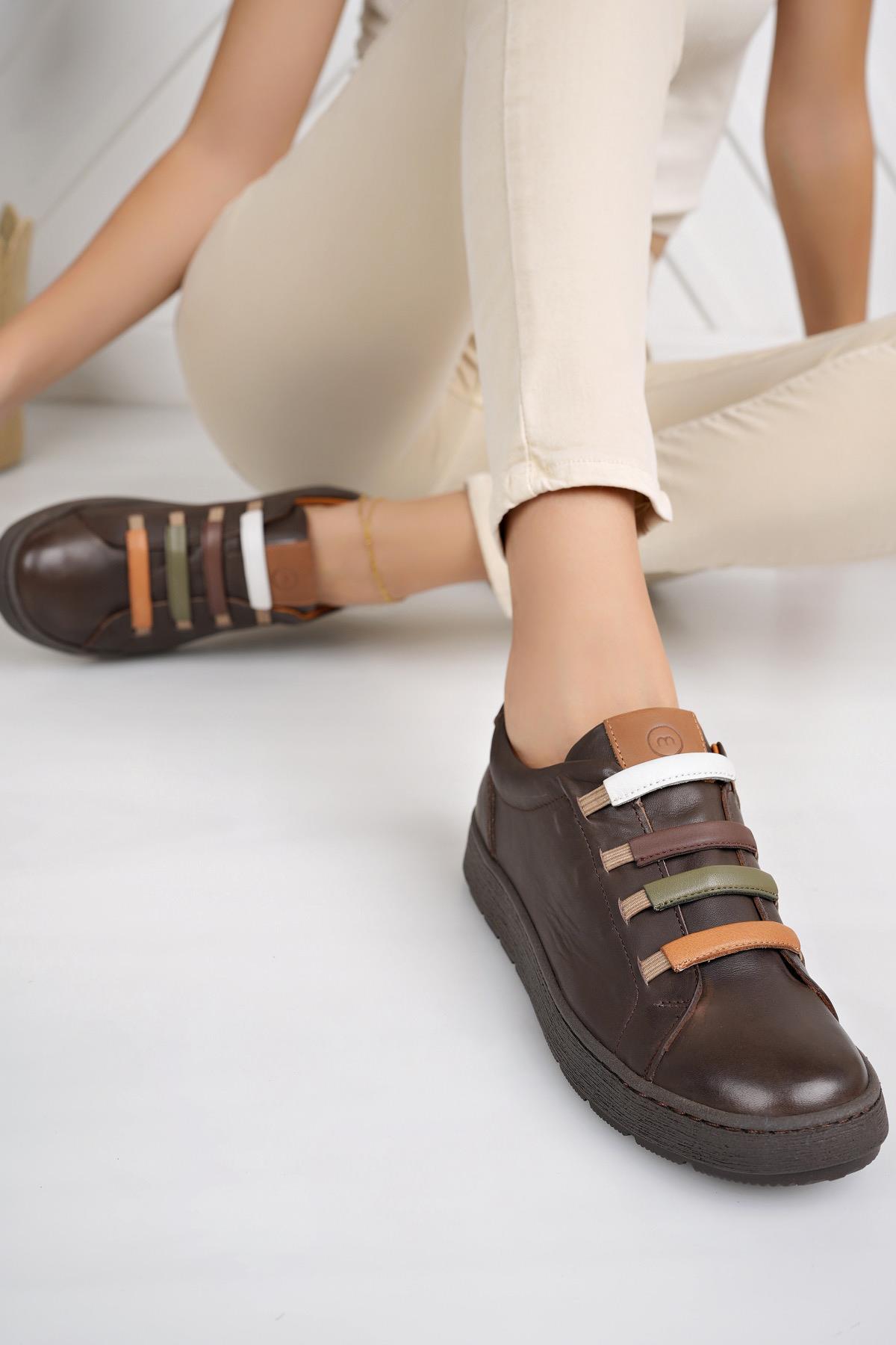 Mammamia D24KA 85 Kahve Hakiki Deri Kadın Ayakkabı