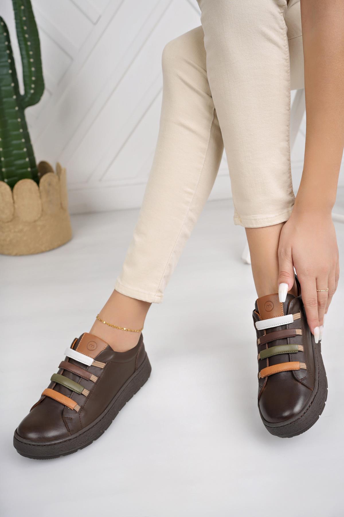 Mammamia D24KA 85 Kahve Hakiki Deri Kadın Ayakkabı