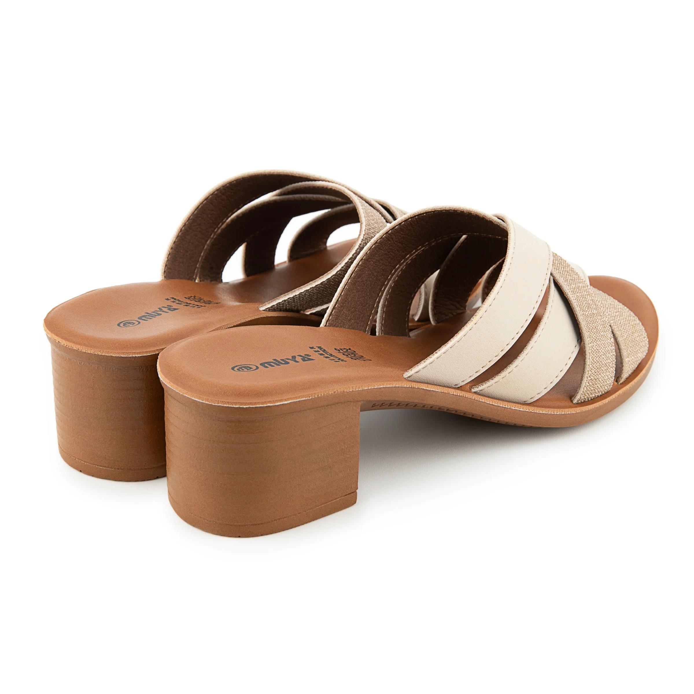 Muya Anagram 33000 Krem-Altın Topuklu Anatomik Kadın Terlik