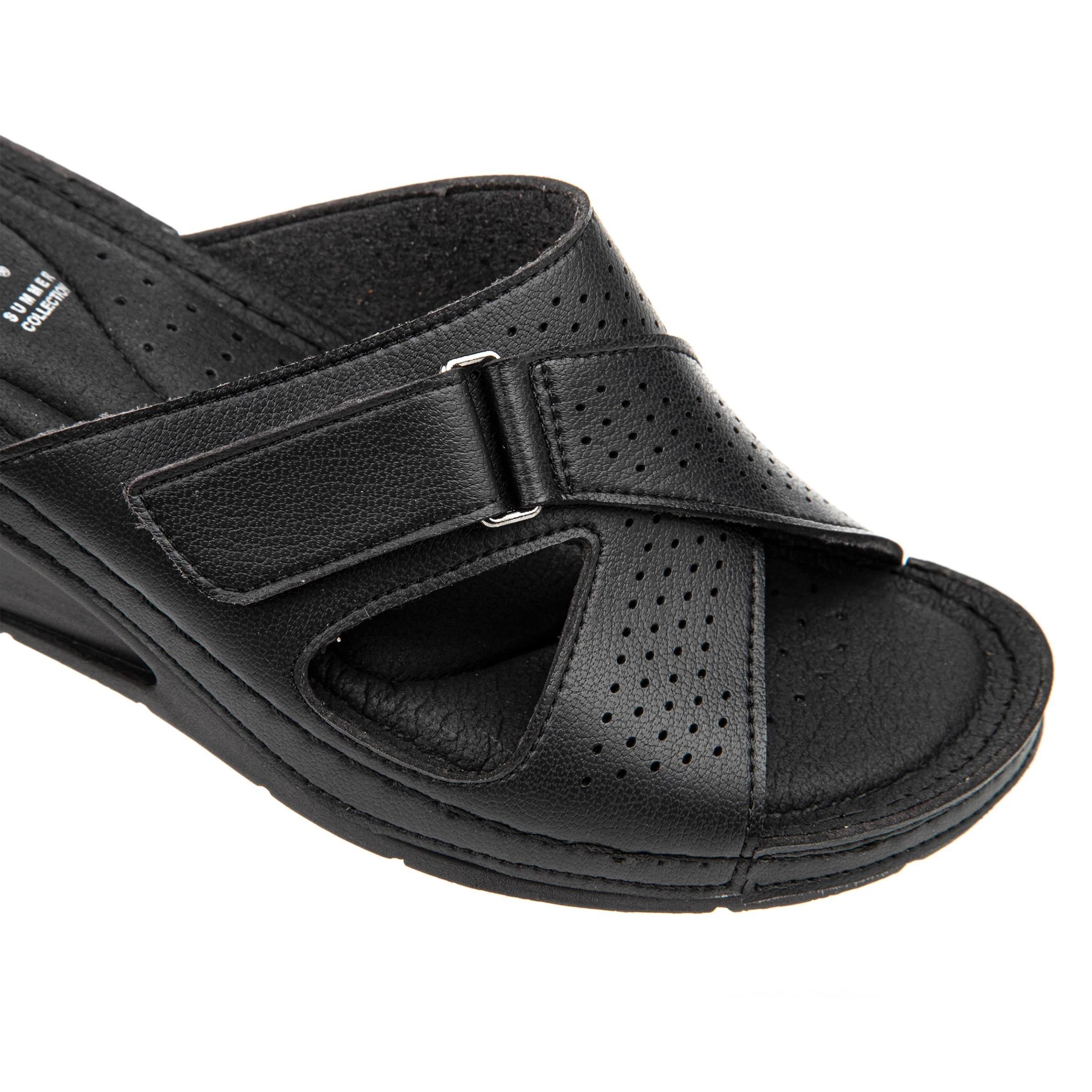 Muya Duro 34218 Siyah Dolgu Topuklu Anatomik Kadın Terlik