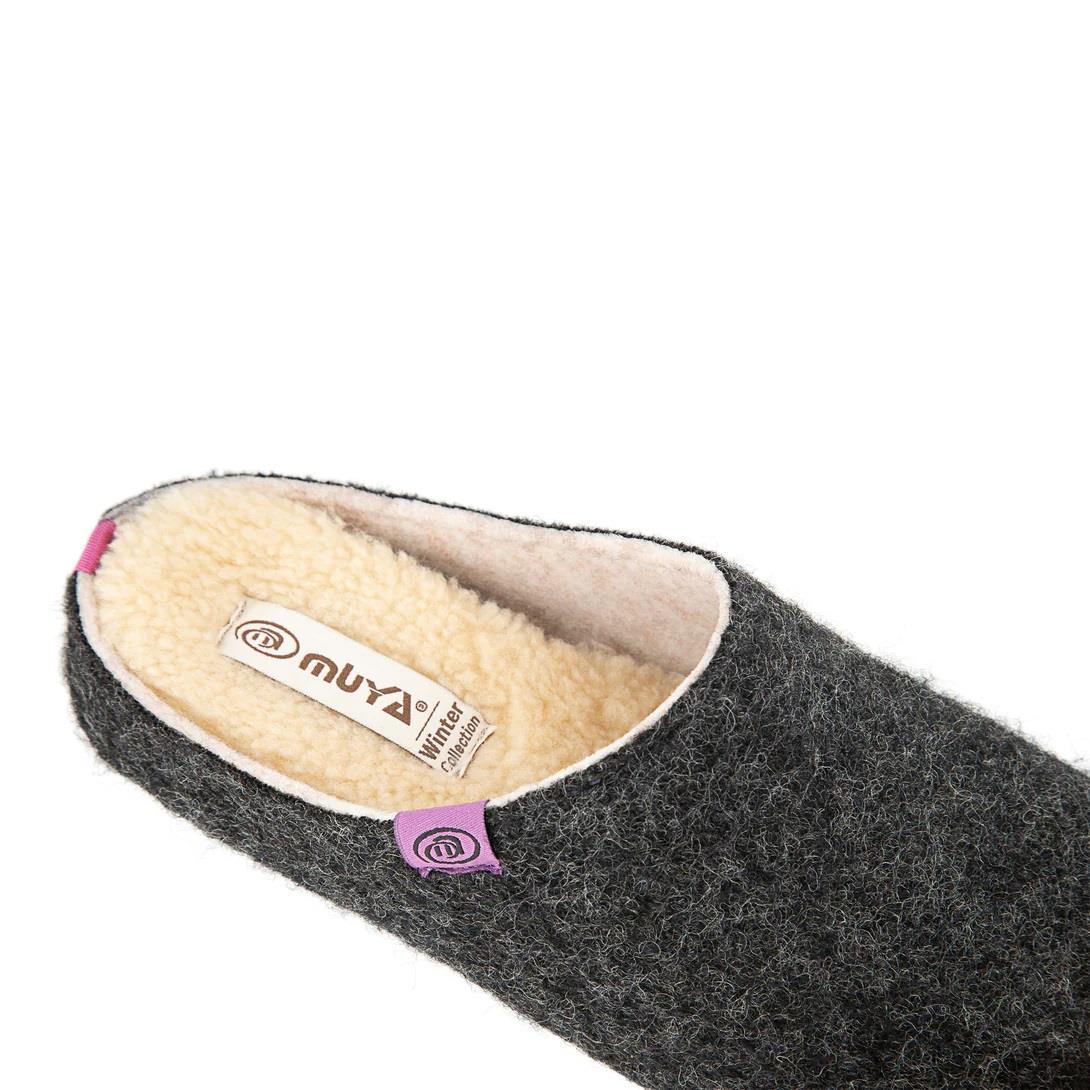 Muya İontas 36900 Füme Keçe Önü Kapalı Anatomik Kadın Terlik