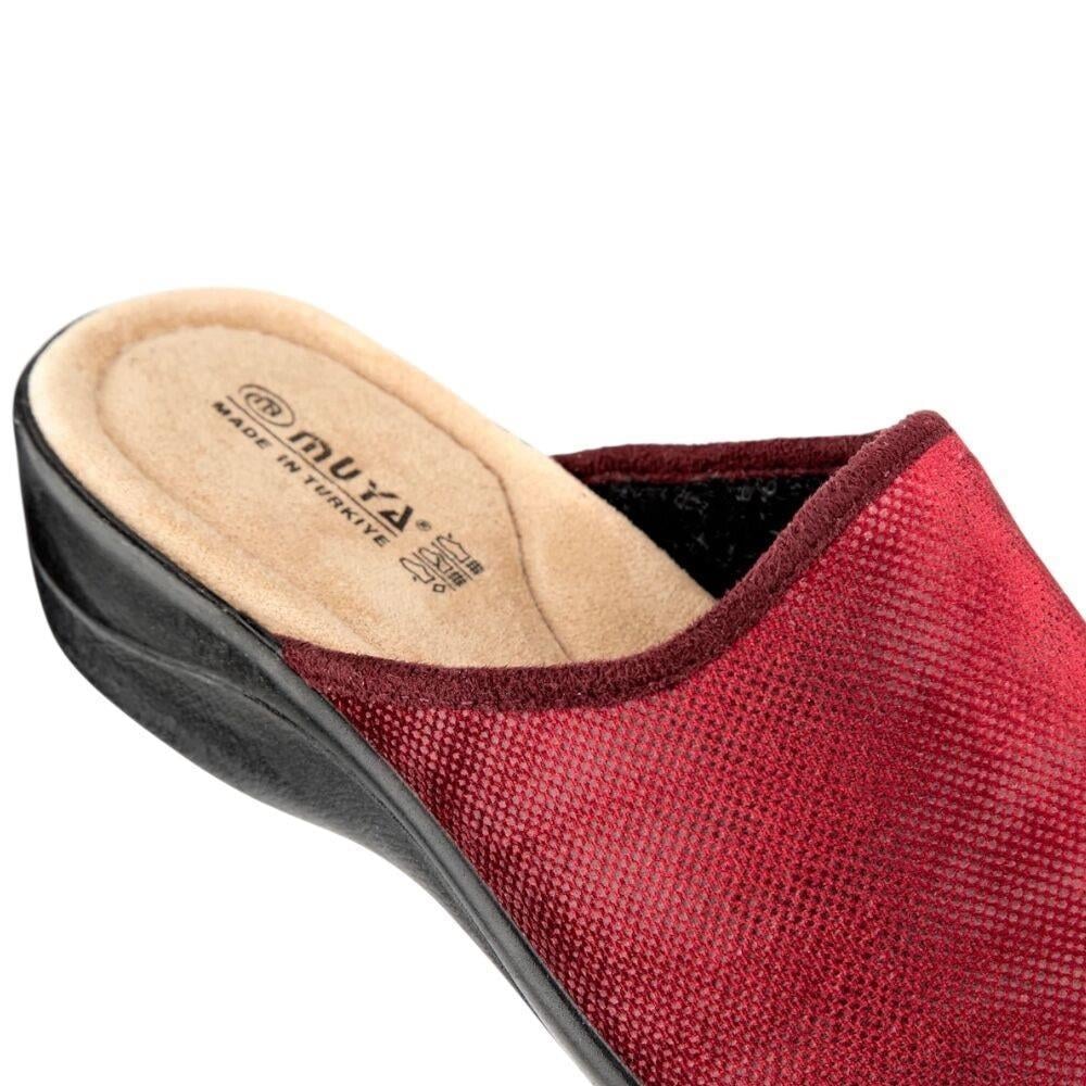 Muya İyara 36906 Bordo Önü Kapalı Anatomik Kadın Terlik