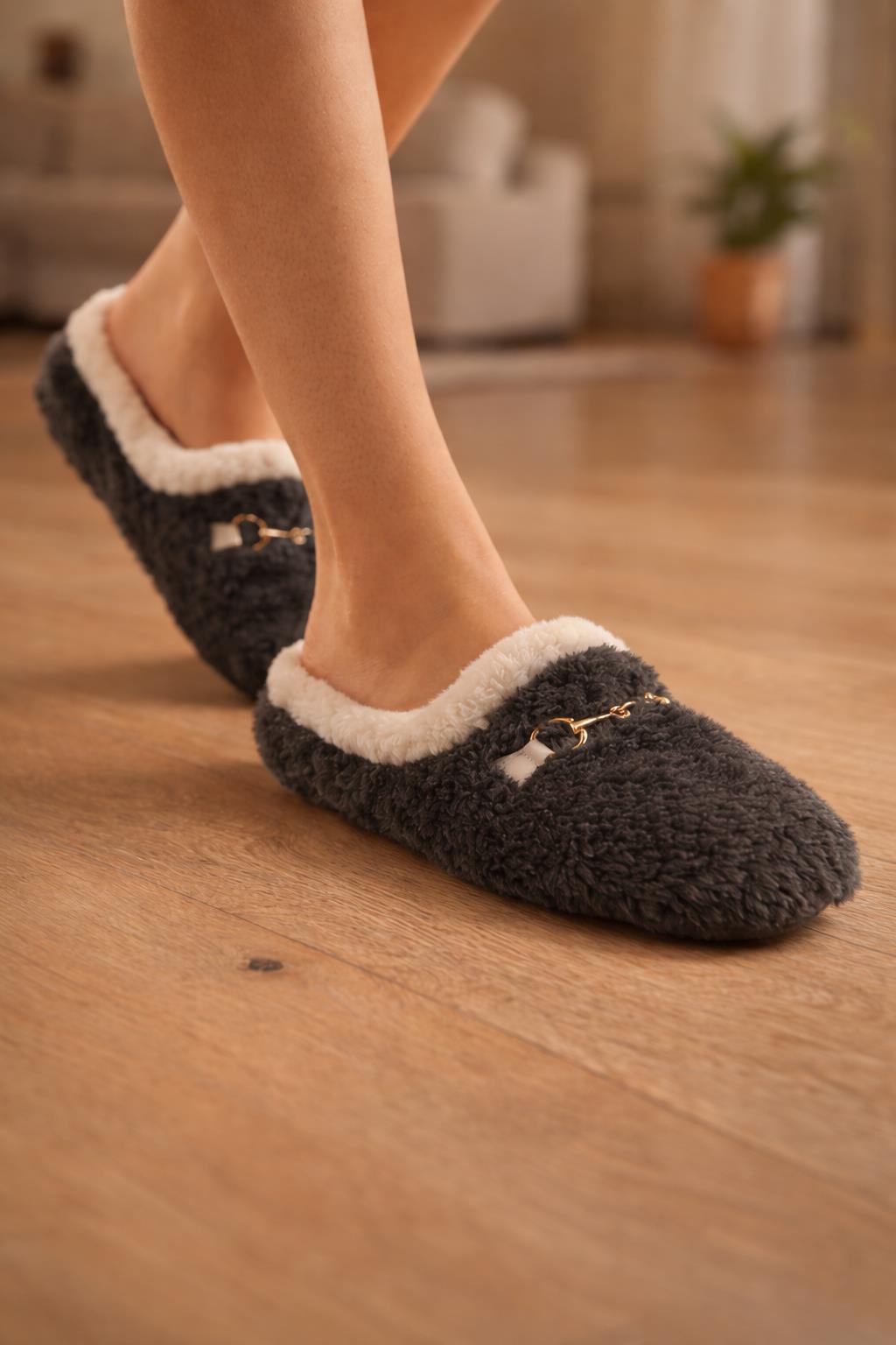 Muya Kraska 36901 Füme Önü Kapalı Anatomik Kadın Terlik