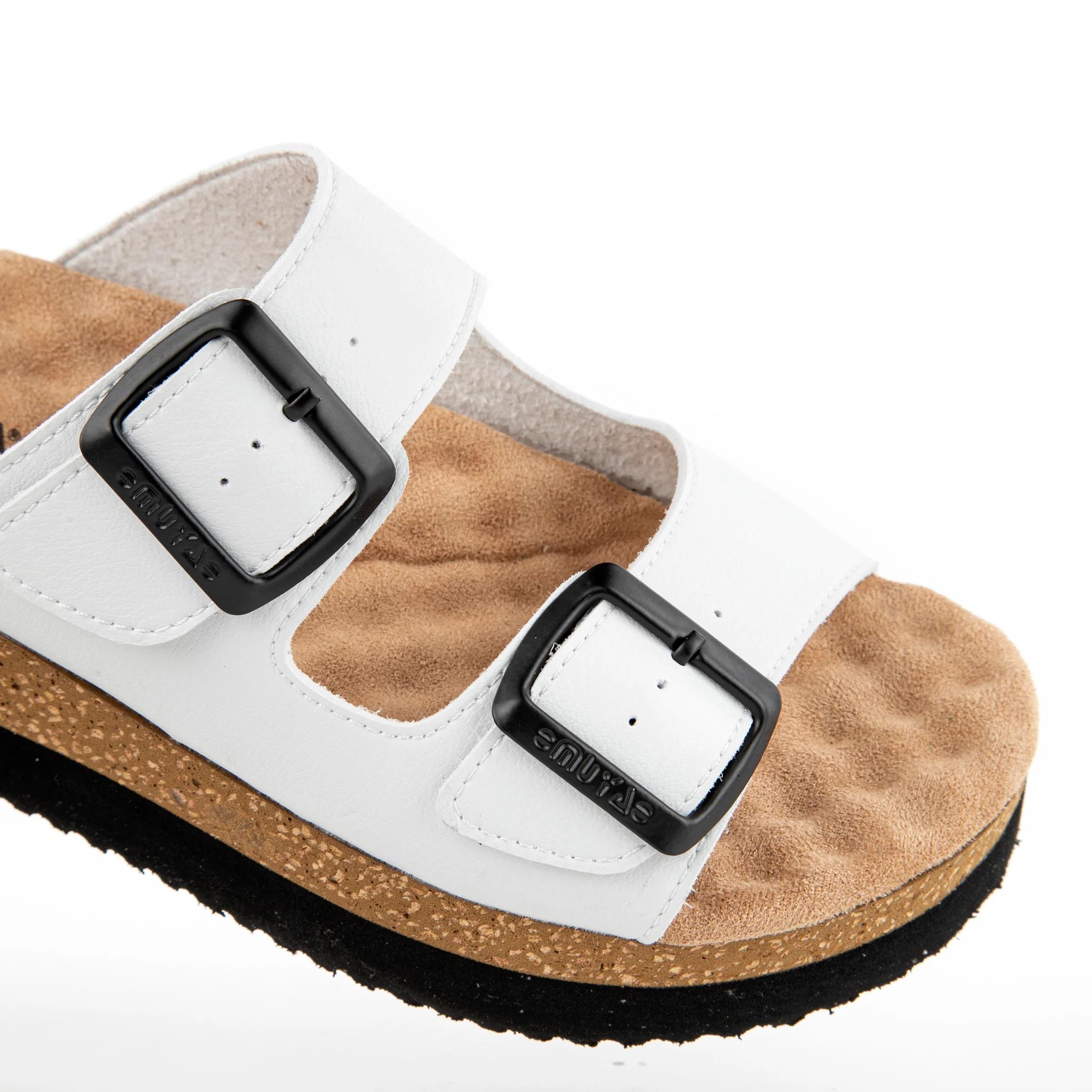 Muya Recast 33235 Beyaz Tokalı Mantar Tabanlı Kadın Terlik