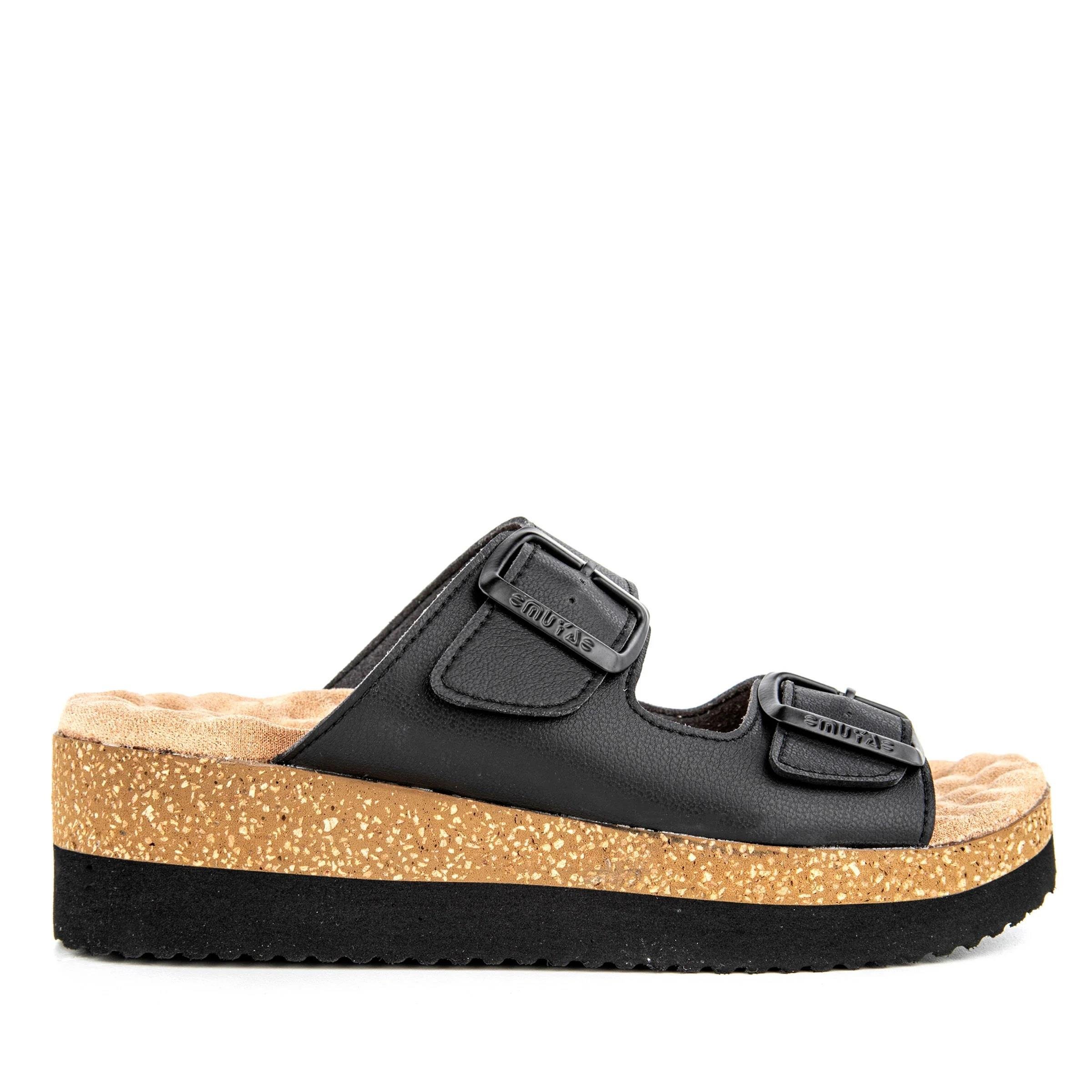 Muya Recast 33235 Siyah Tokalı Mantar Tabanlı Kadın Terlik