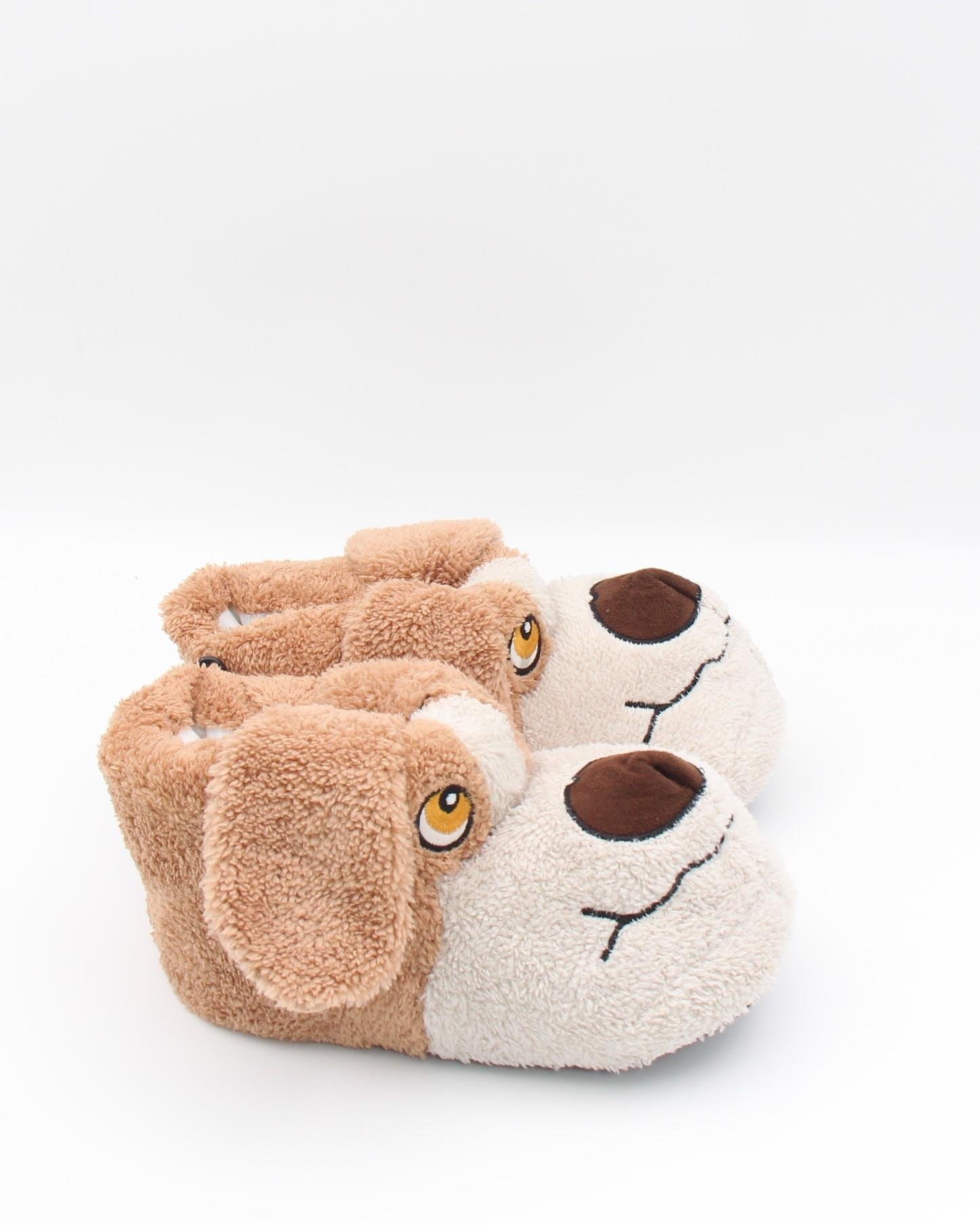 Nesil Shoes 35-40 Bej Kahve Masum Köpek Unisex Panduf