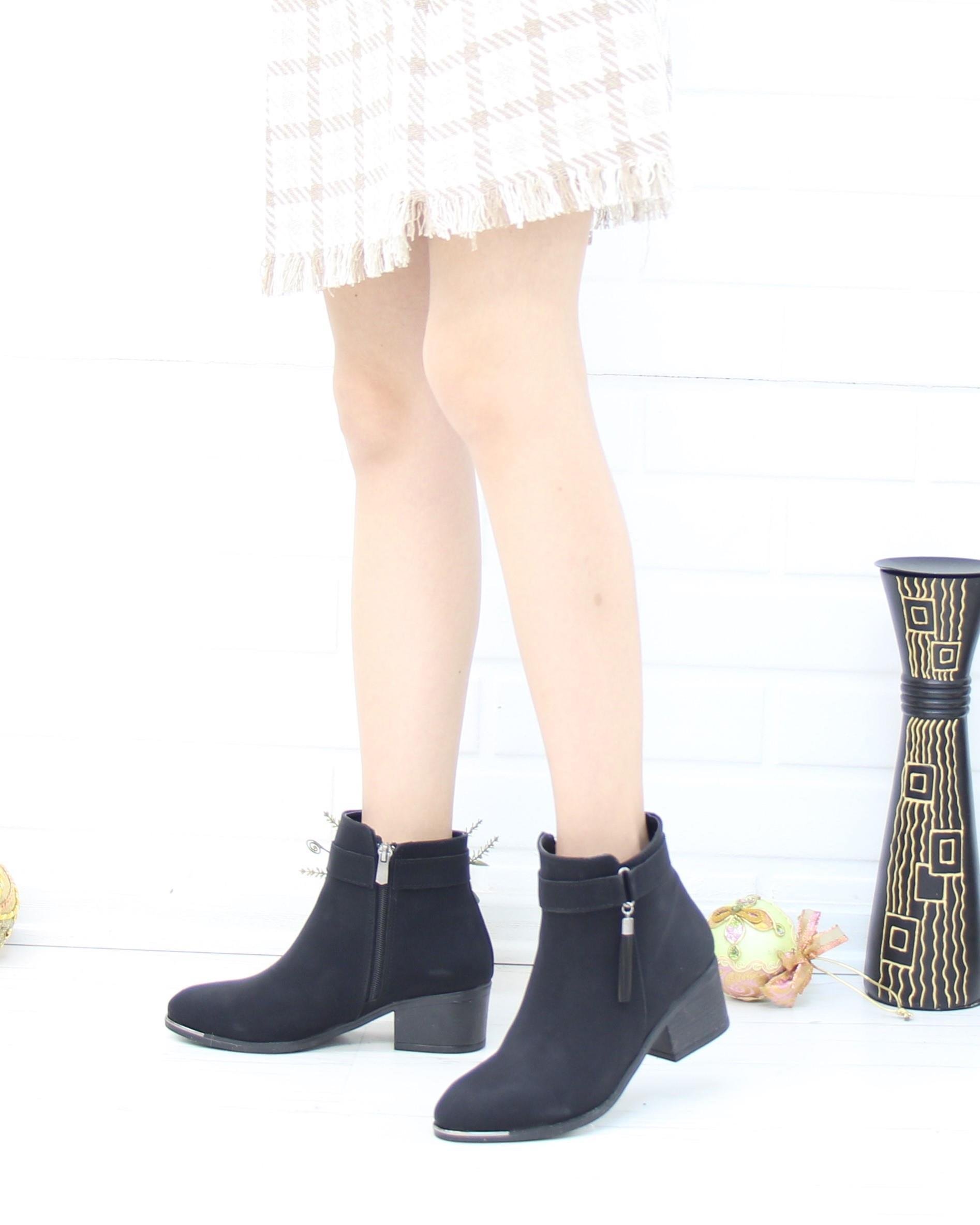 Nesil Shoes Bln 5200 Siyah Zümrüt Günlük Kışlık Kadın Bot