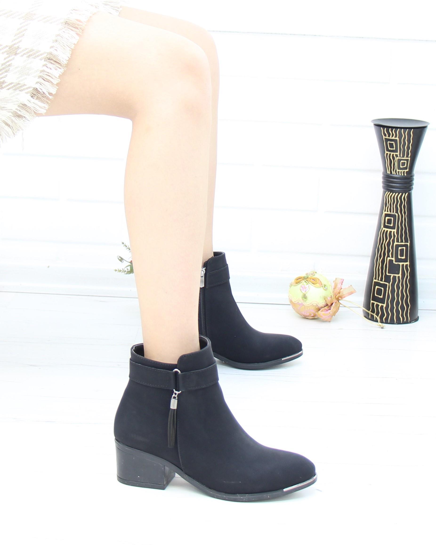 Nesil Shoes Bln 5200 Siyah Zümrüt Günlük Kışlık Kadın Bot