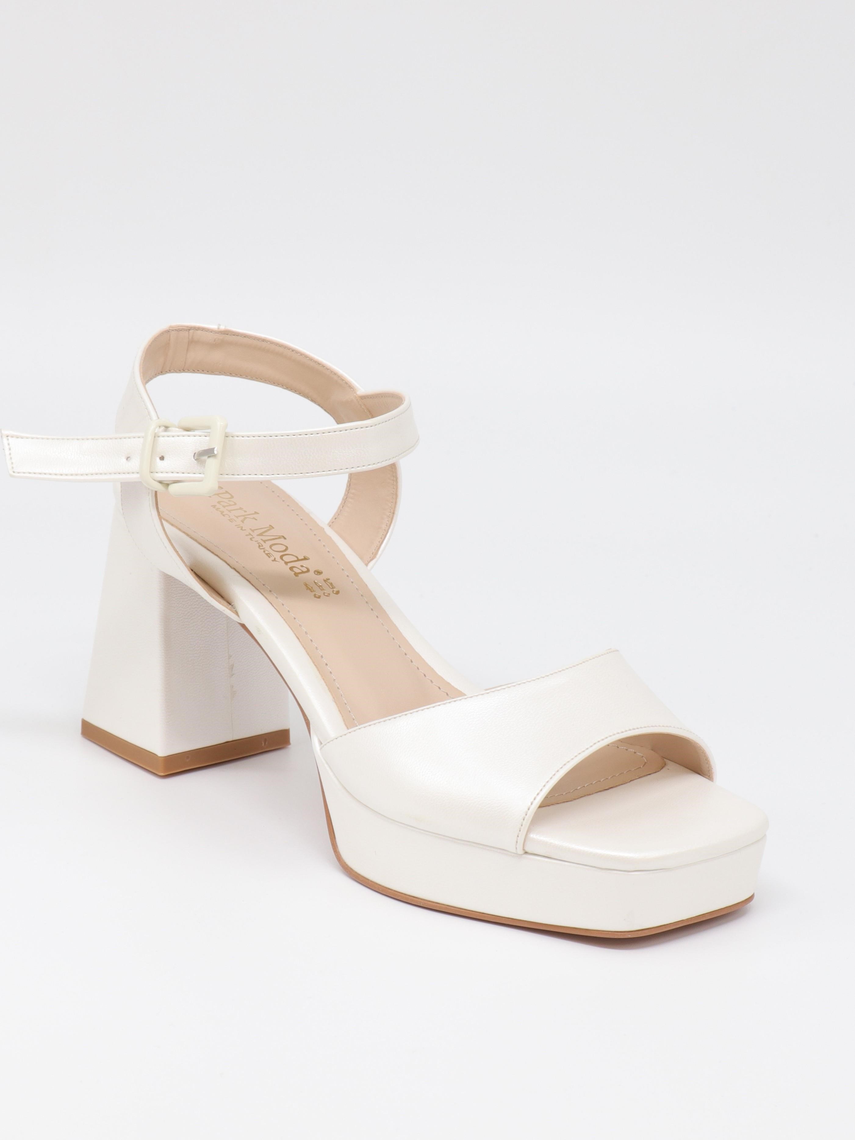 Nesil Shoes Carel 102 Sedef Platform Kadın Sandalet
