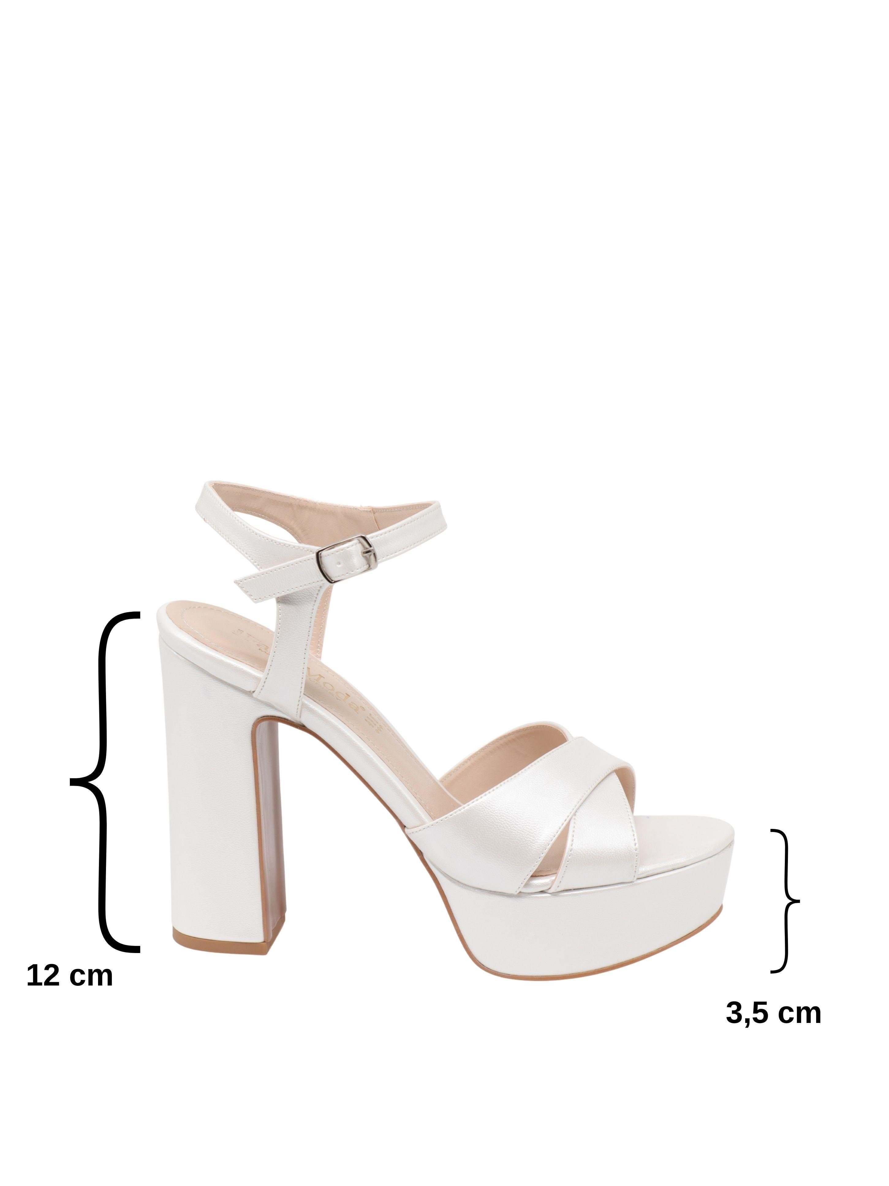 Nesil Shoes Carel 3026 Sedef Çapraz Platform Kadın Sandalet