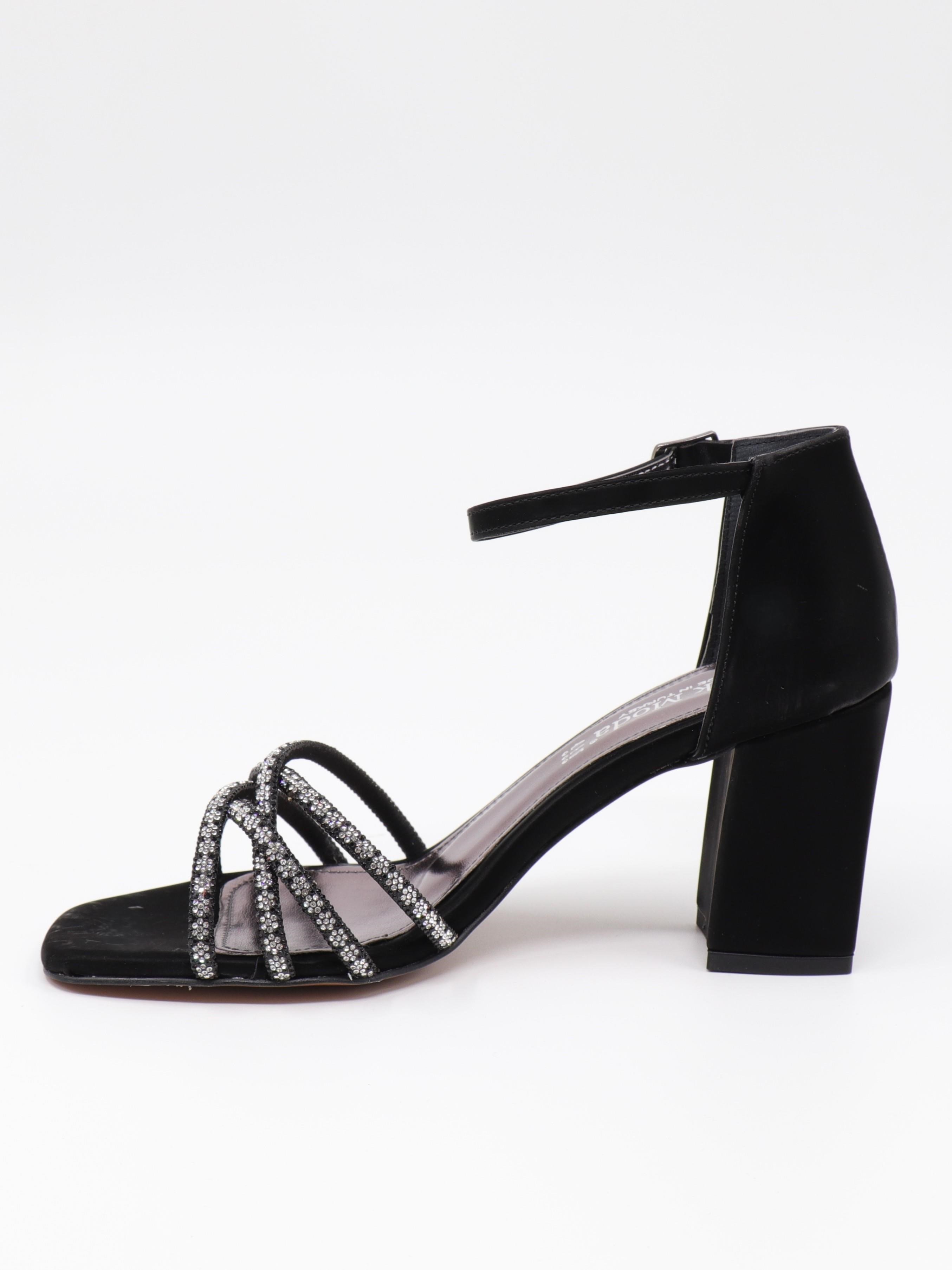 Nesil Shoes Carel 37 Siyah Çapraz Taşlı Kadın Sandalet