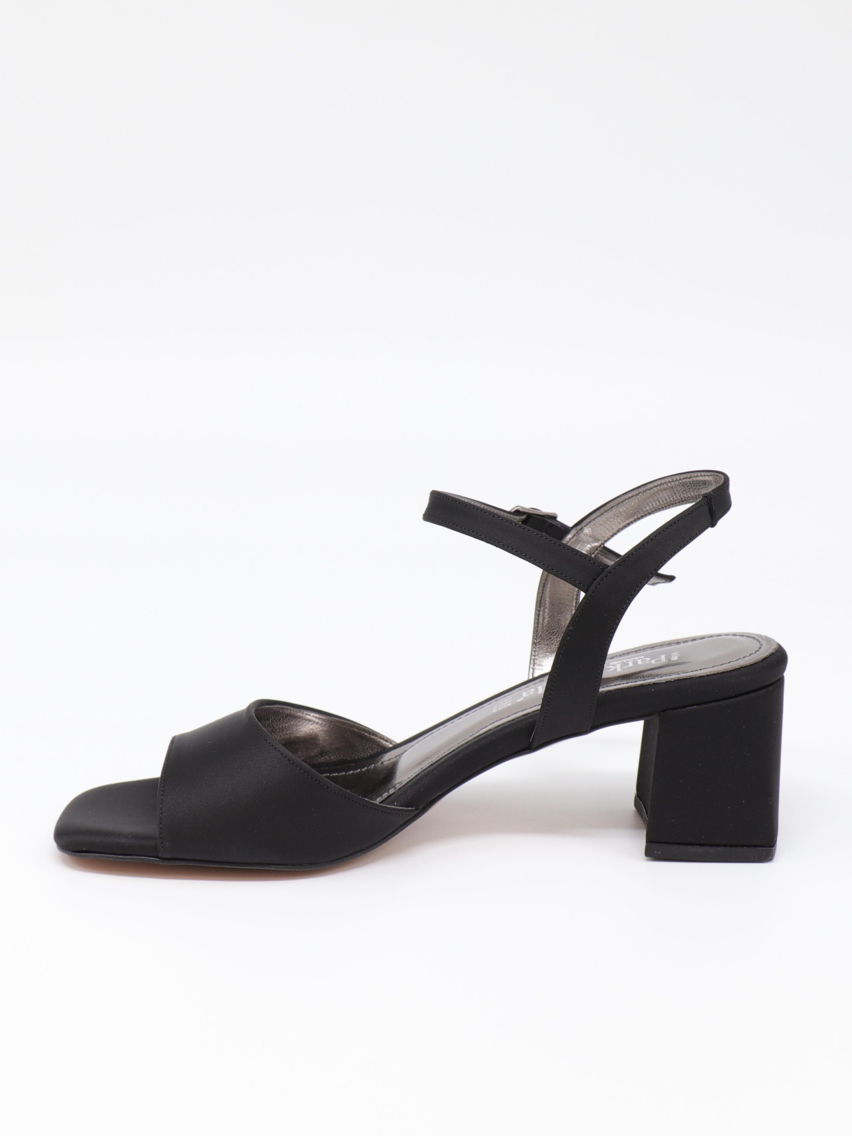 Nesil Shoes Carel 51 Siyah Saten Tek Bant Kadın Sandalet
