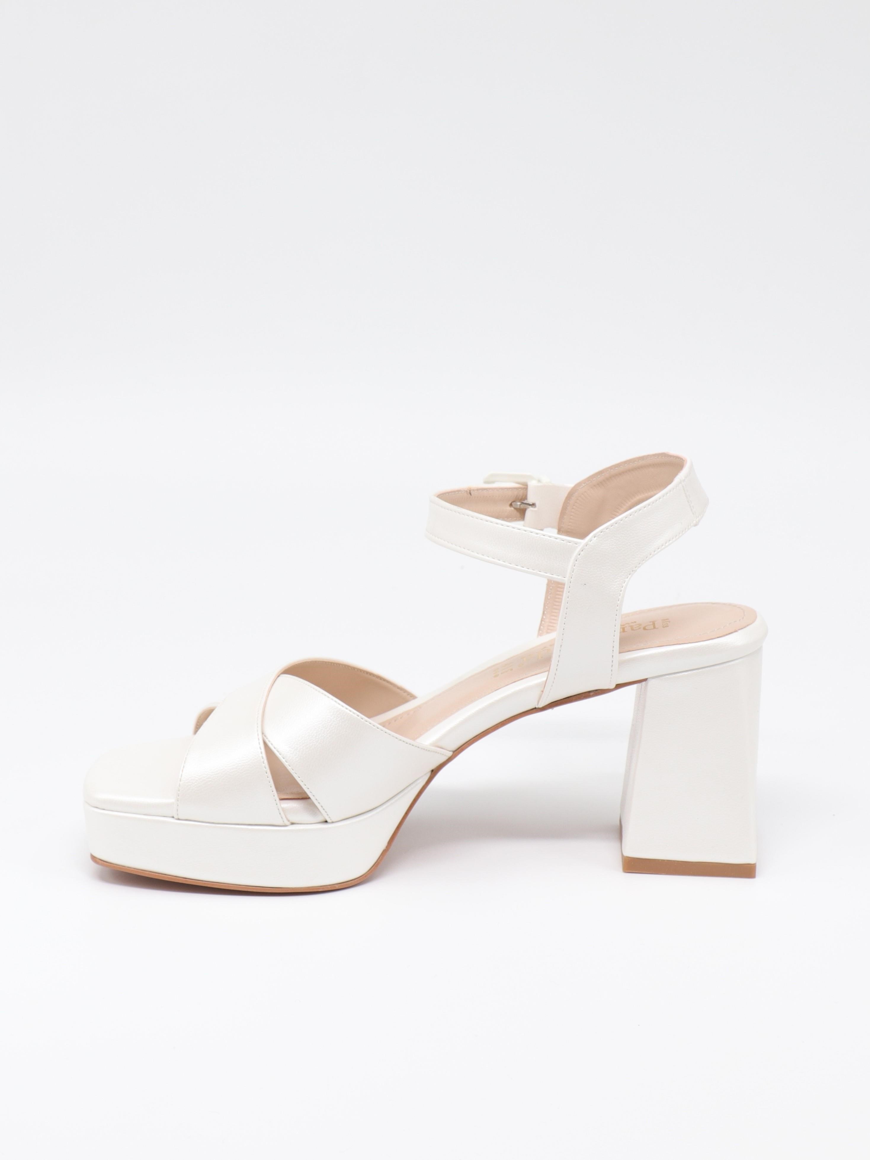 Nesil Shoes Carel 99 Sedef Çapraz Platform Kadın Sandalet