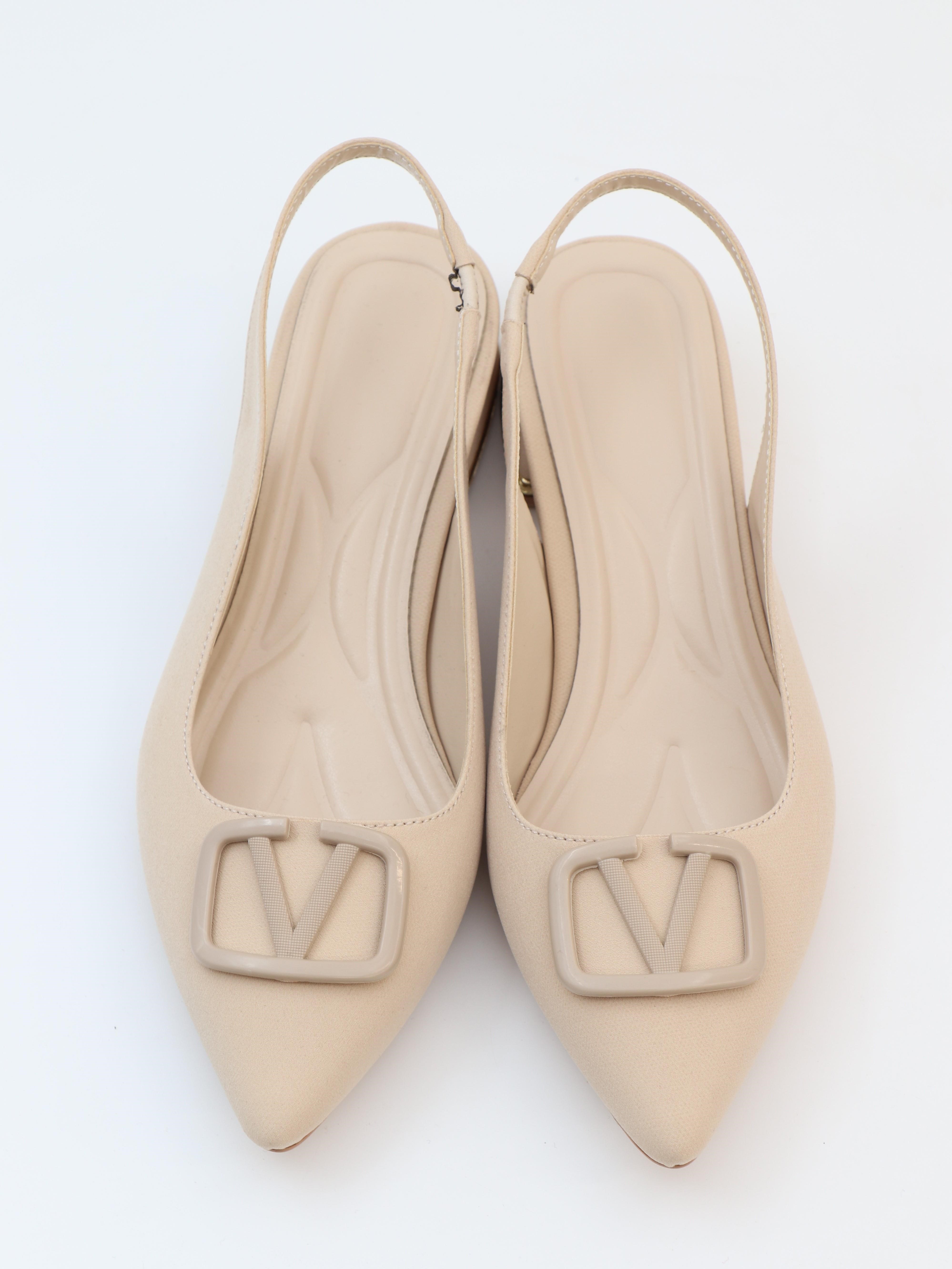 Nesil Shoes Ceylan 801 Ten Saten Tokalı Kadın Sandalet