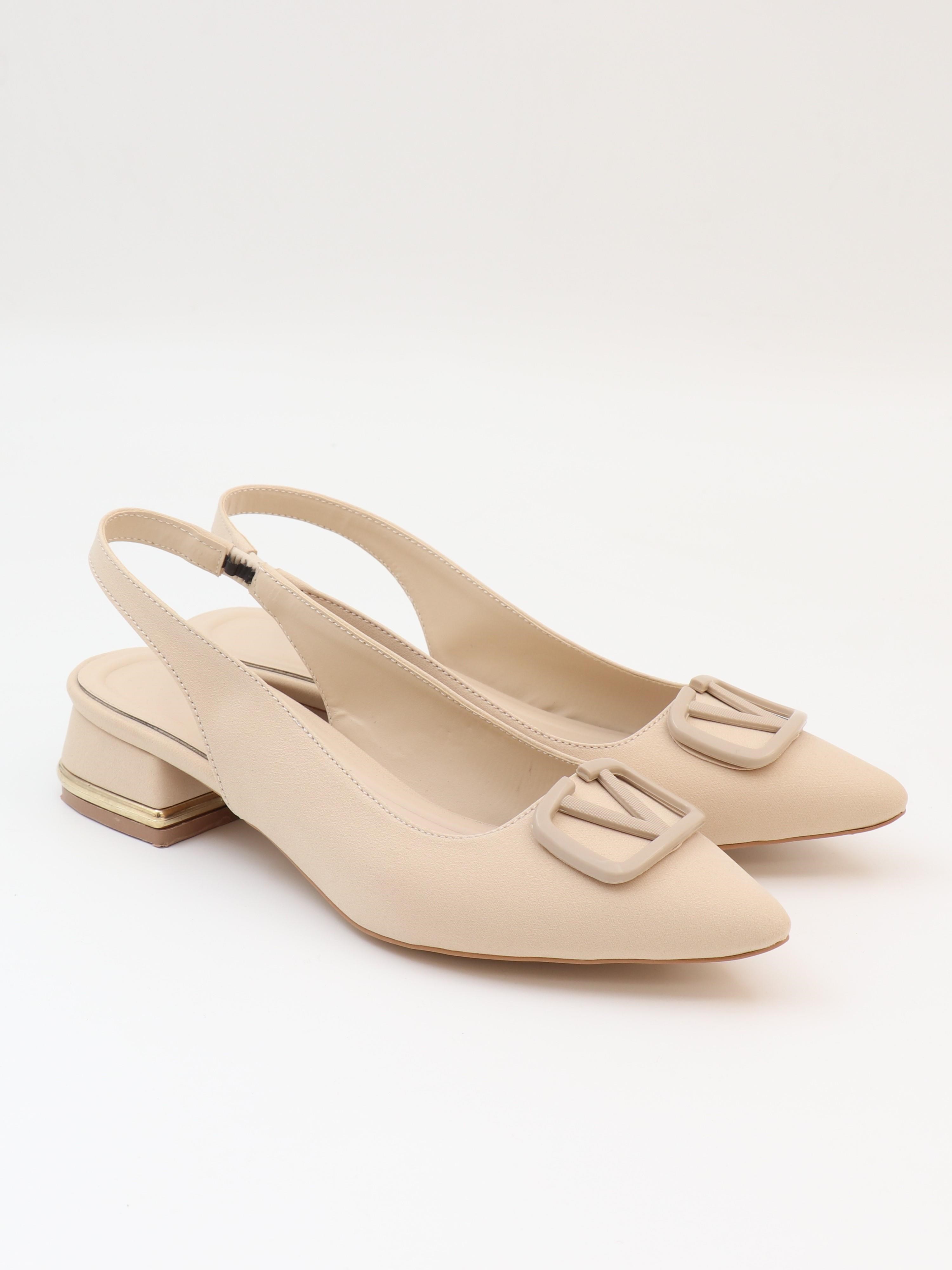 Nesil Shoes Ceylan 801 Ten Saten Tokalı Kadın Sandalet