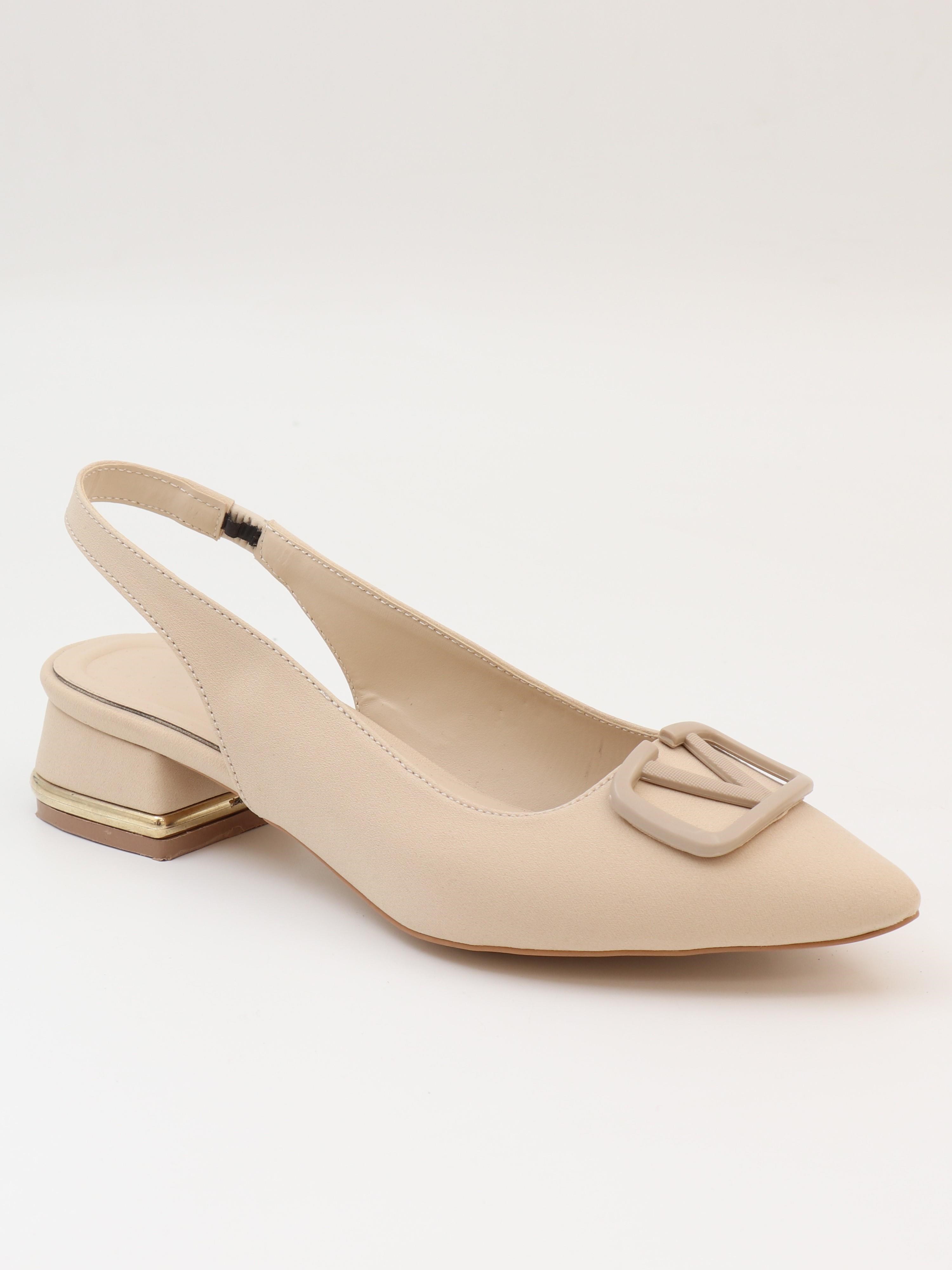 Nesil Shoes Ceylan 801 Ten Saten Tokalı Kadın Sandalet