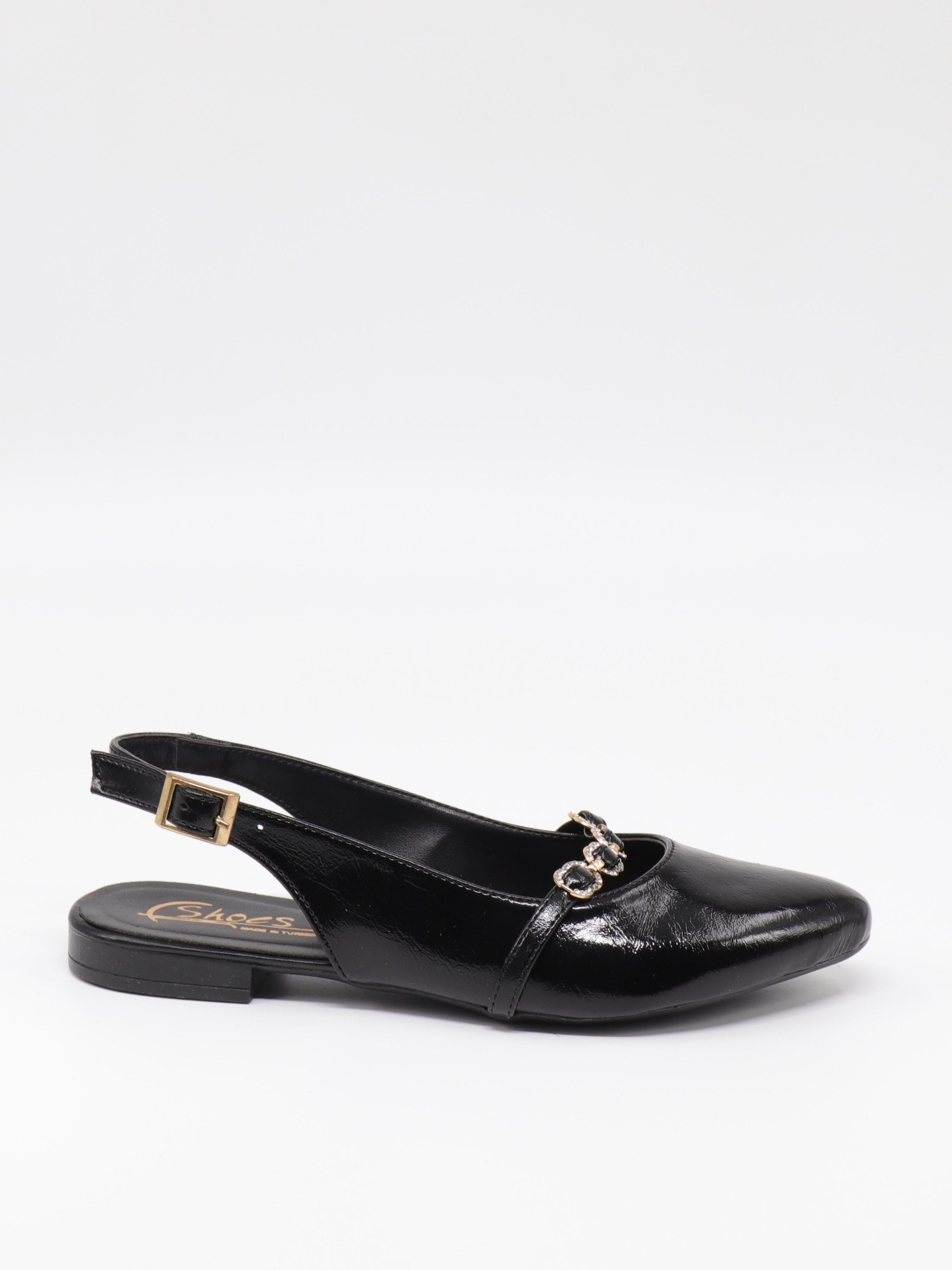 Nesil Shoes Ceylan 904 Siyah A. Açık Kadın Babet