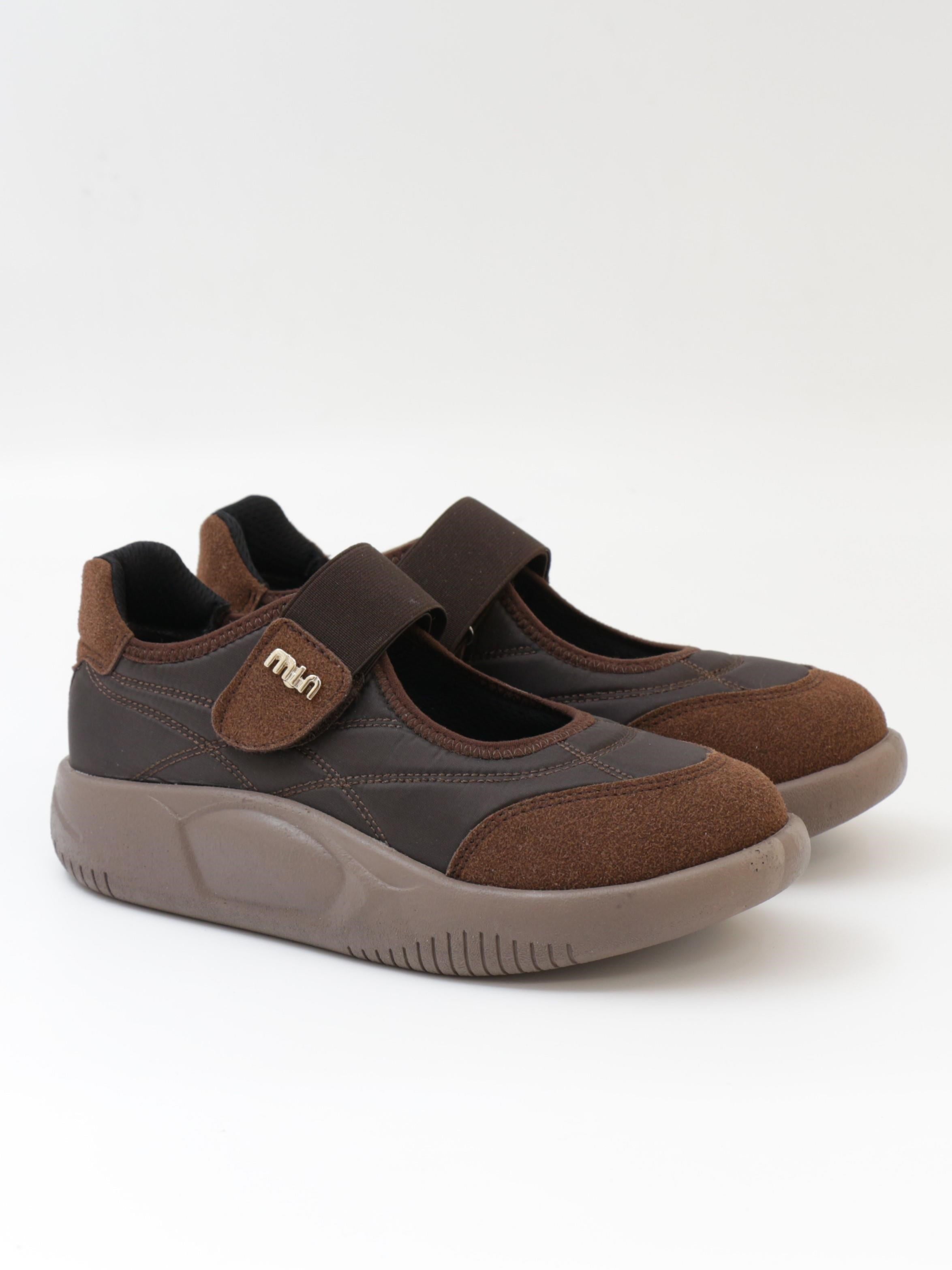 Nesil Shoes Conf 112 Kahve Cırtlı Anatomik Kadın Sneakers