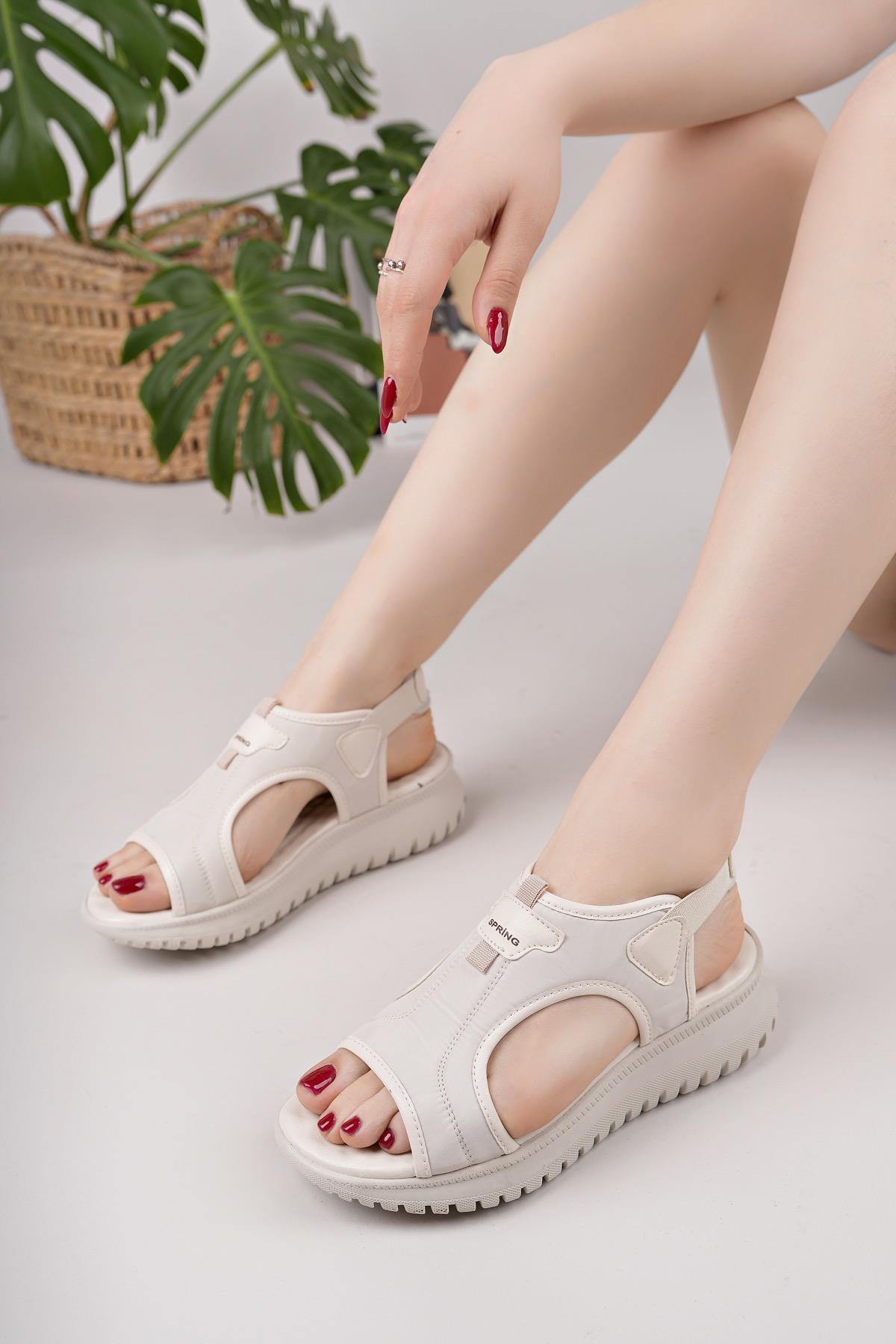 Nesil Shoes Conf 221 Ten Masaj Tabanlı Kadın Sandalet