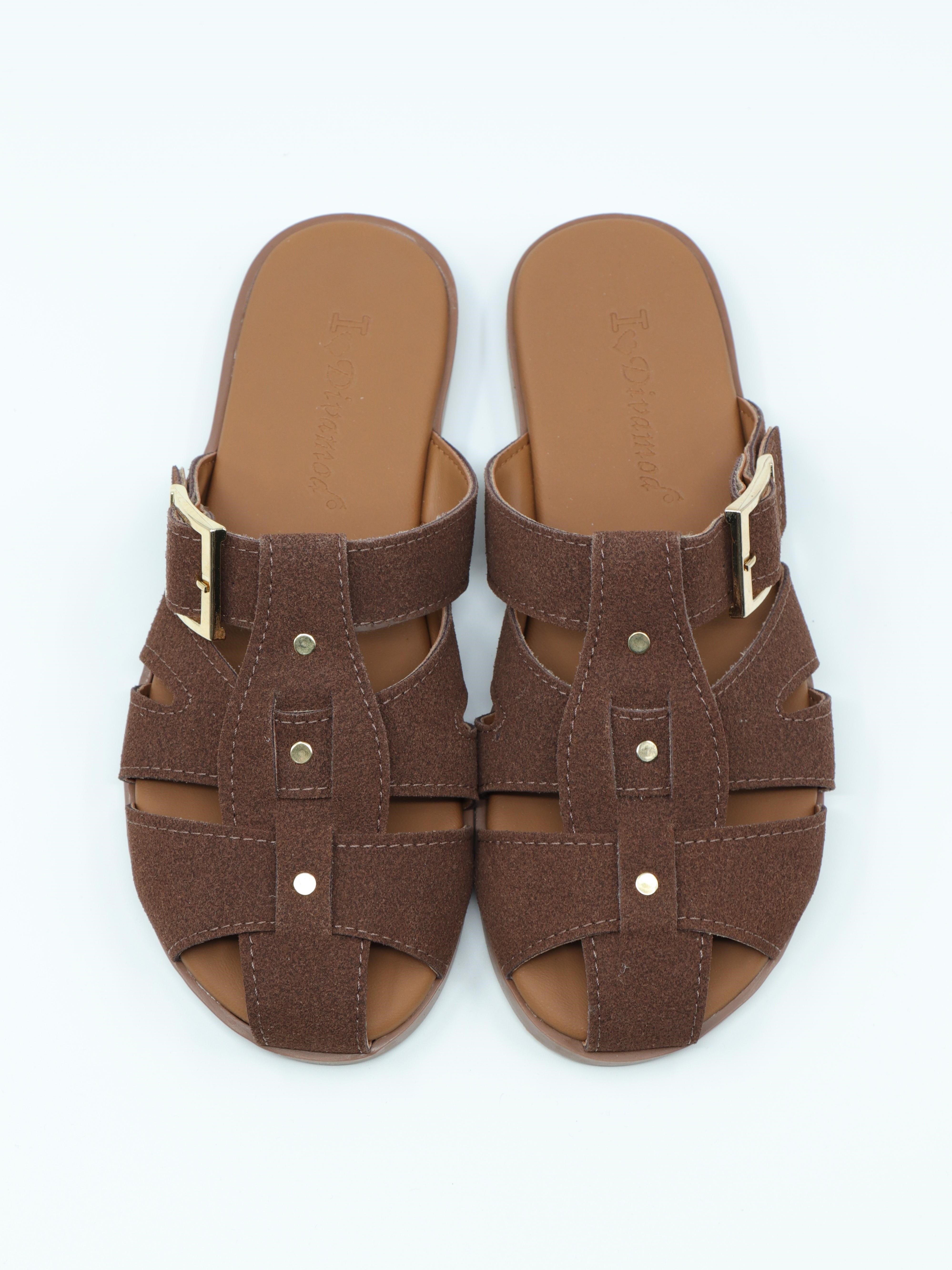 Nesil Shoes Dvm 0112 Kahve Tokalı Günlük Kadın Terlik