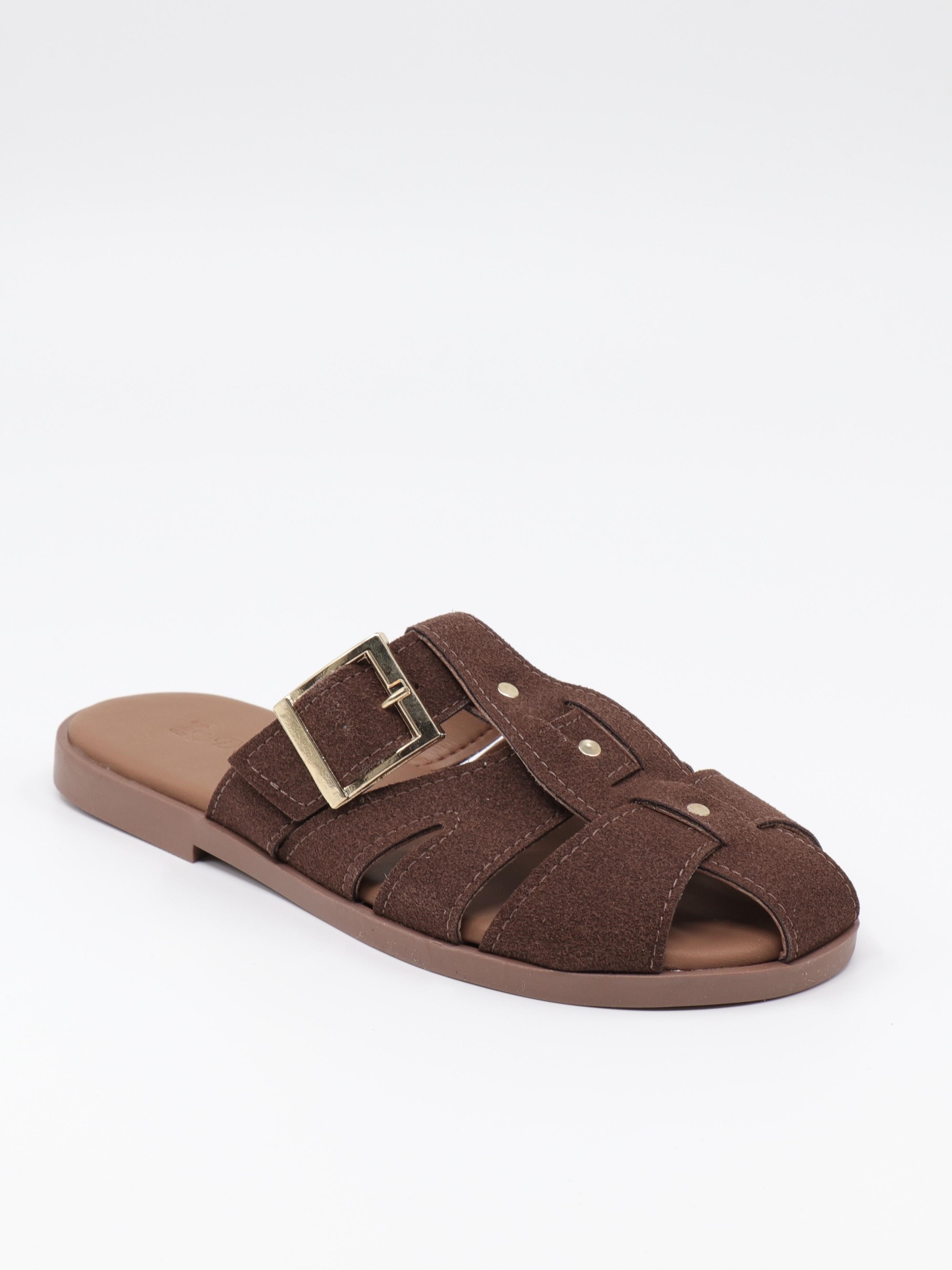Nesil Shoes Dvm 0112 Kahve Tokalı Günlük Kadın Terlik