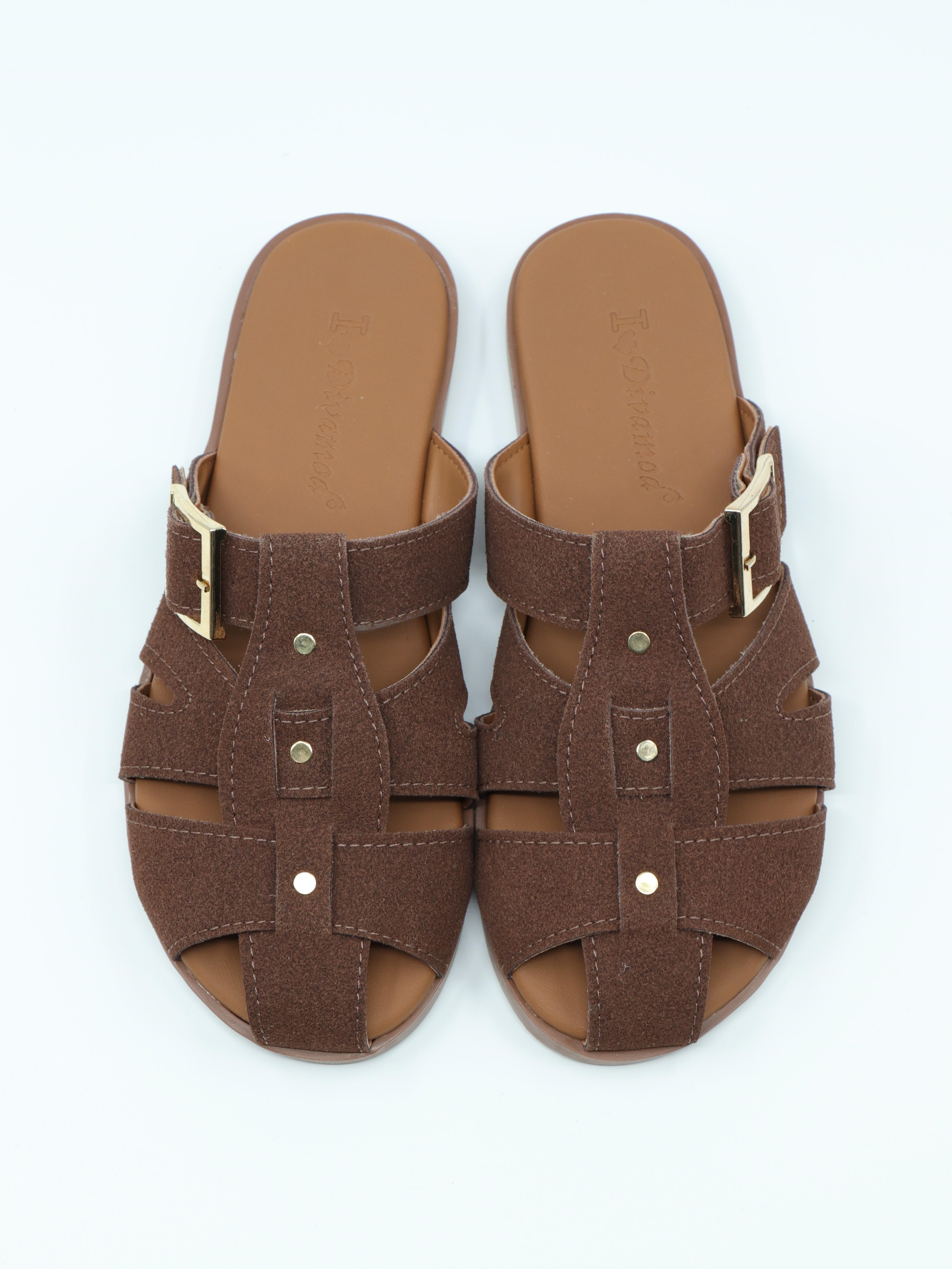 Nesil Shoes Dvm 0112 Kahve Tokalı Günlük Kadın Terlik