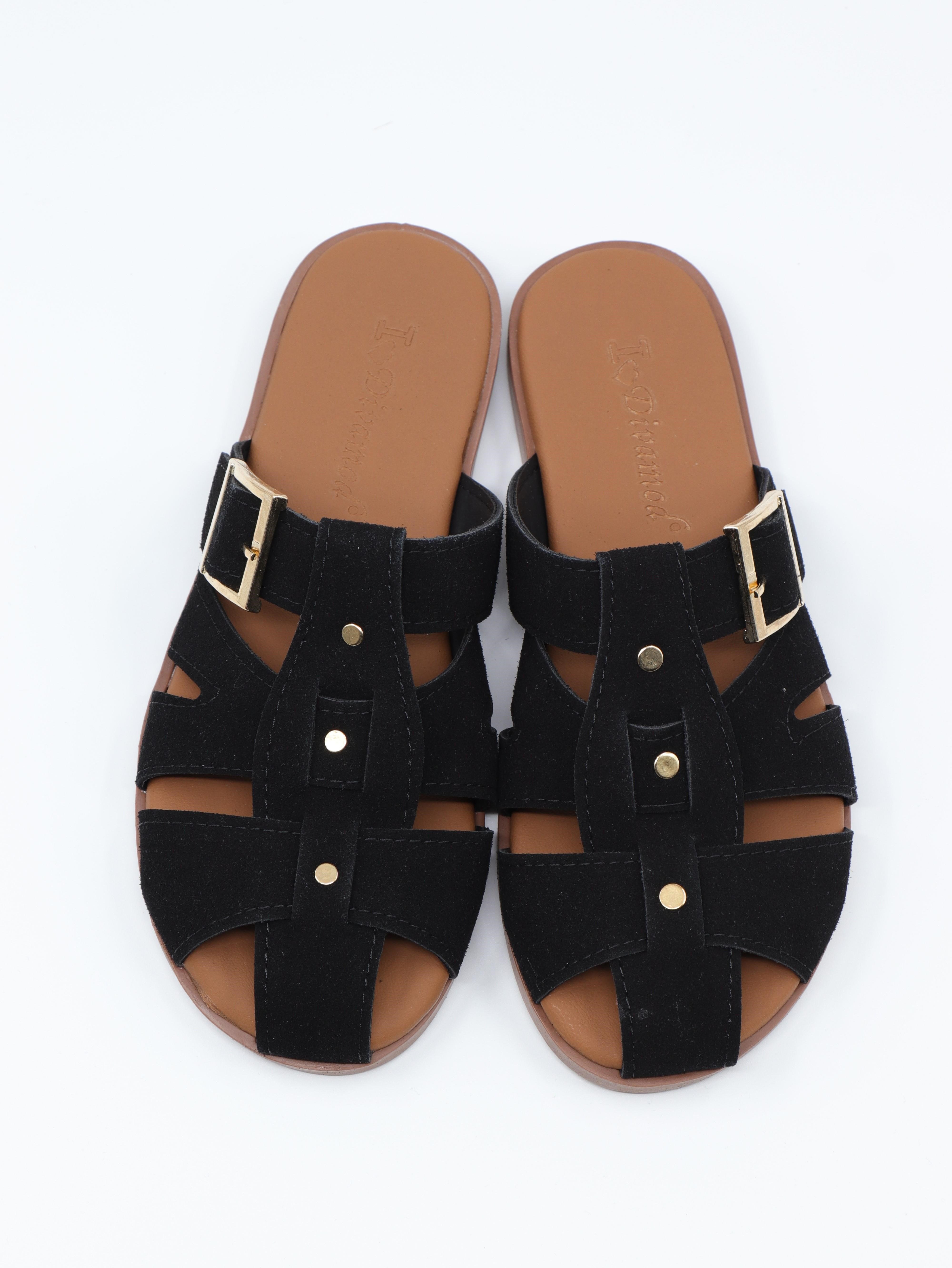 Nesil Shoes Dvm 0112 Siyah Tokalı Günlük Kadın Terlik