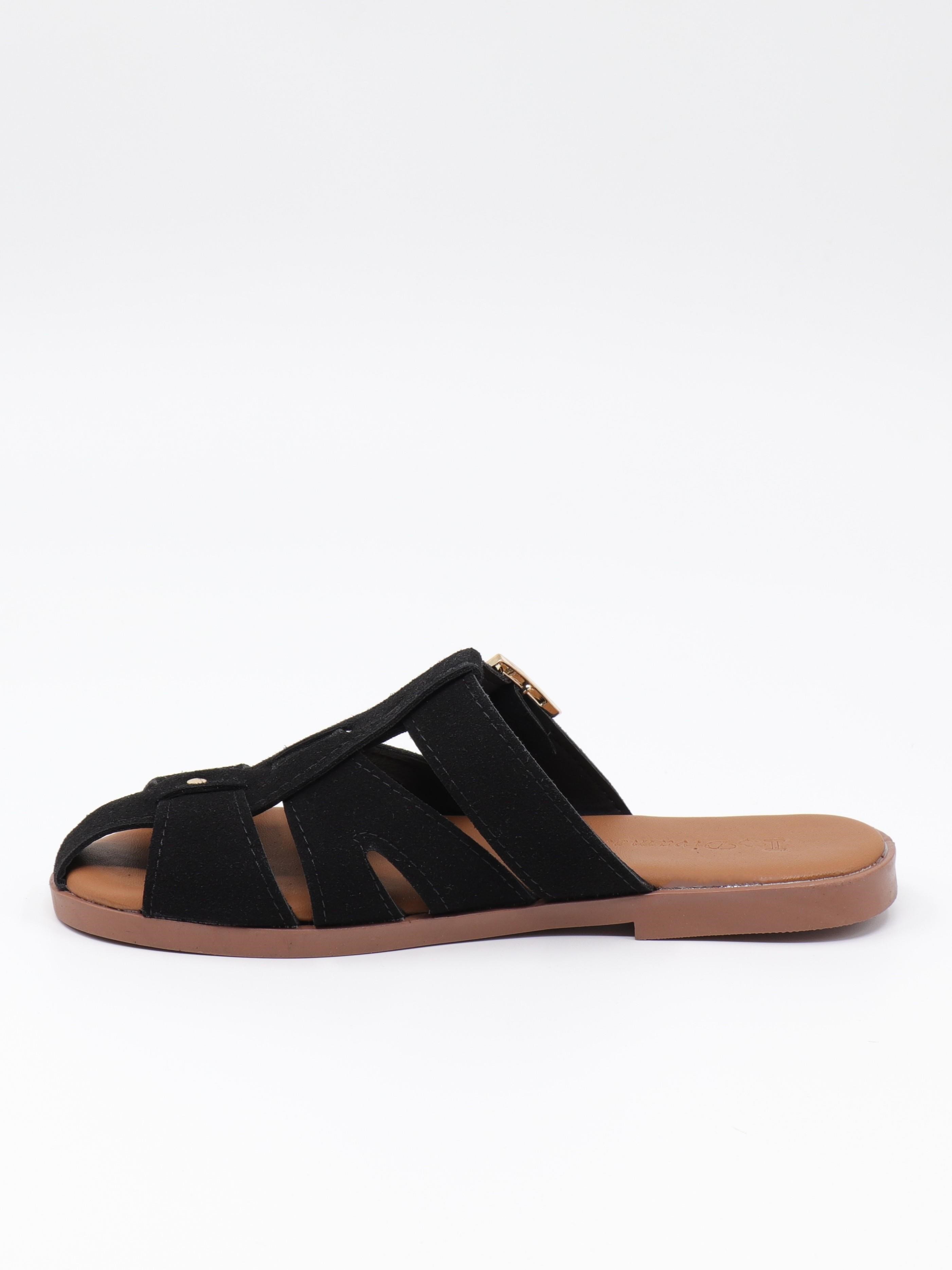 Nesil Shoes Dvm 0112 Siyah Tokalı Günlük Kadın Terlik