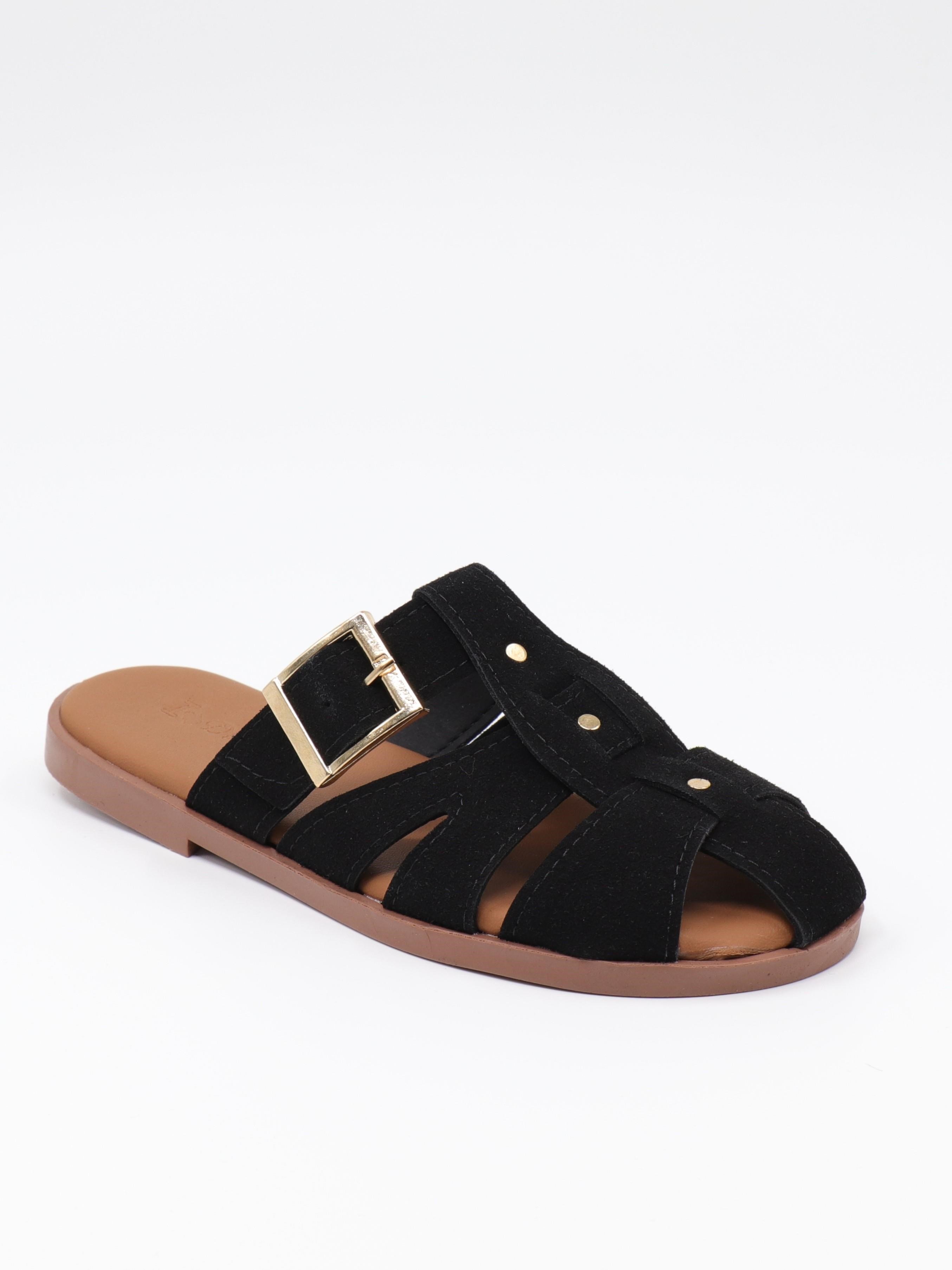 Nesil Shoes Dvm 0112 Siyah Tokalı Günlük Kadın Terlik