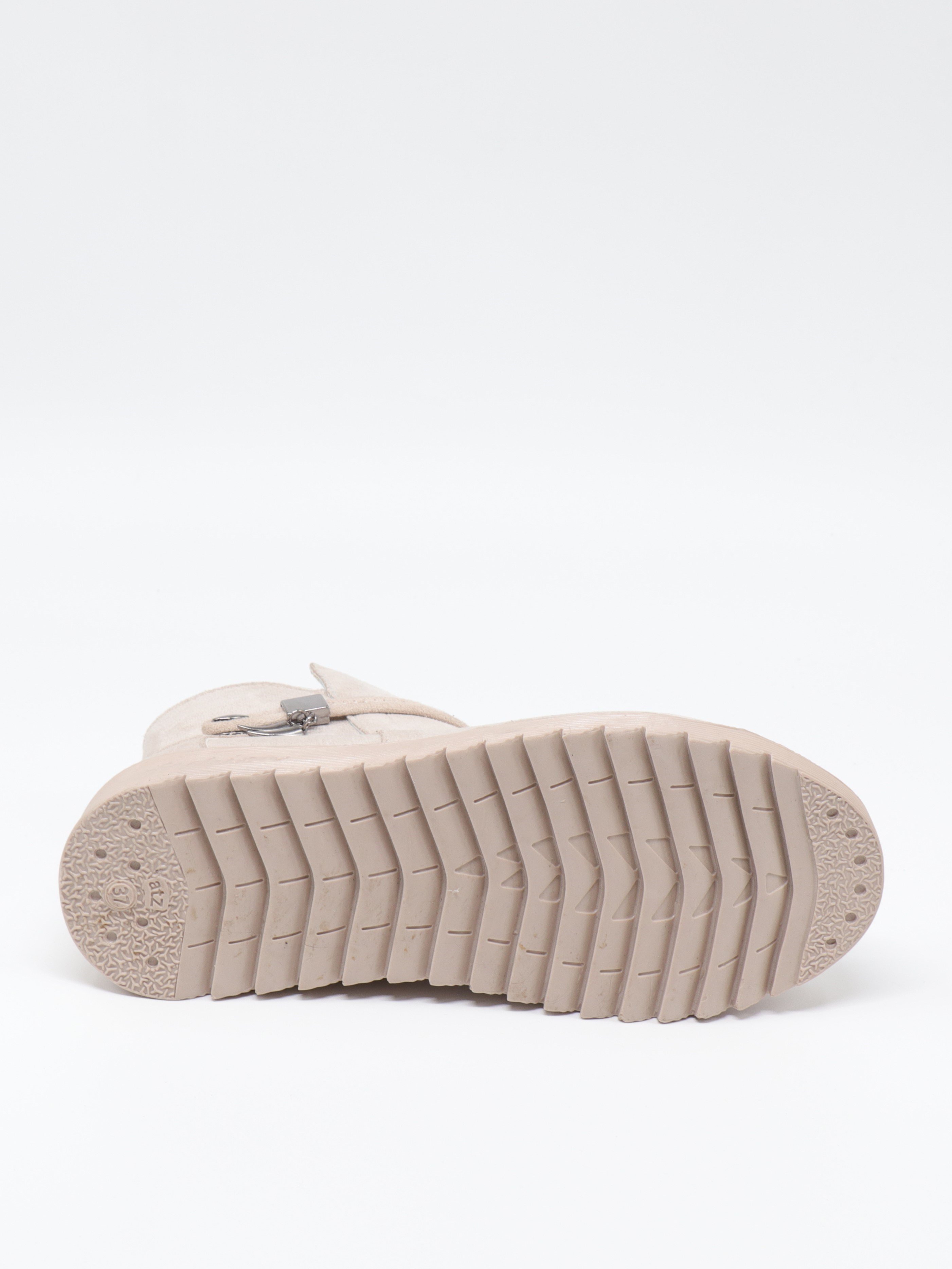 Nesil Shoes Dvm 1001 Bej Nubuk Kadın Fermuarlı Kışlık Bot