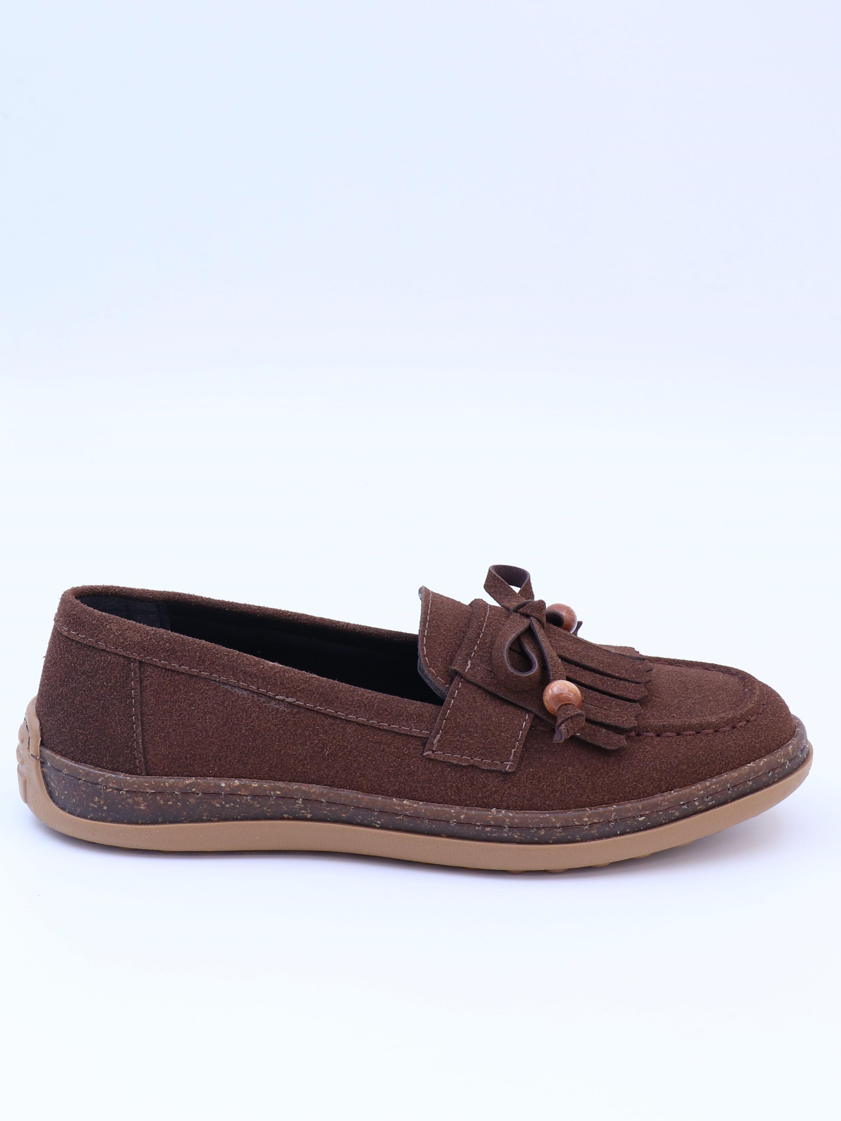 Nesil Shoes Dvm 2001 Kahve Süet Püsküllü Kadın Ayakkabı