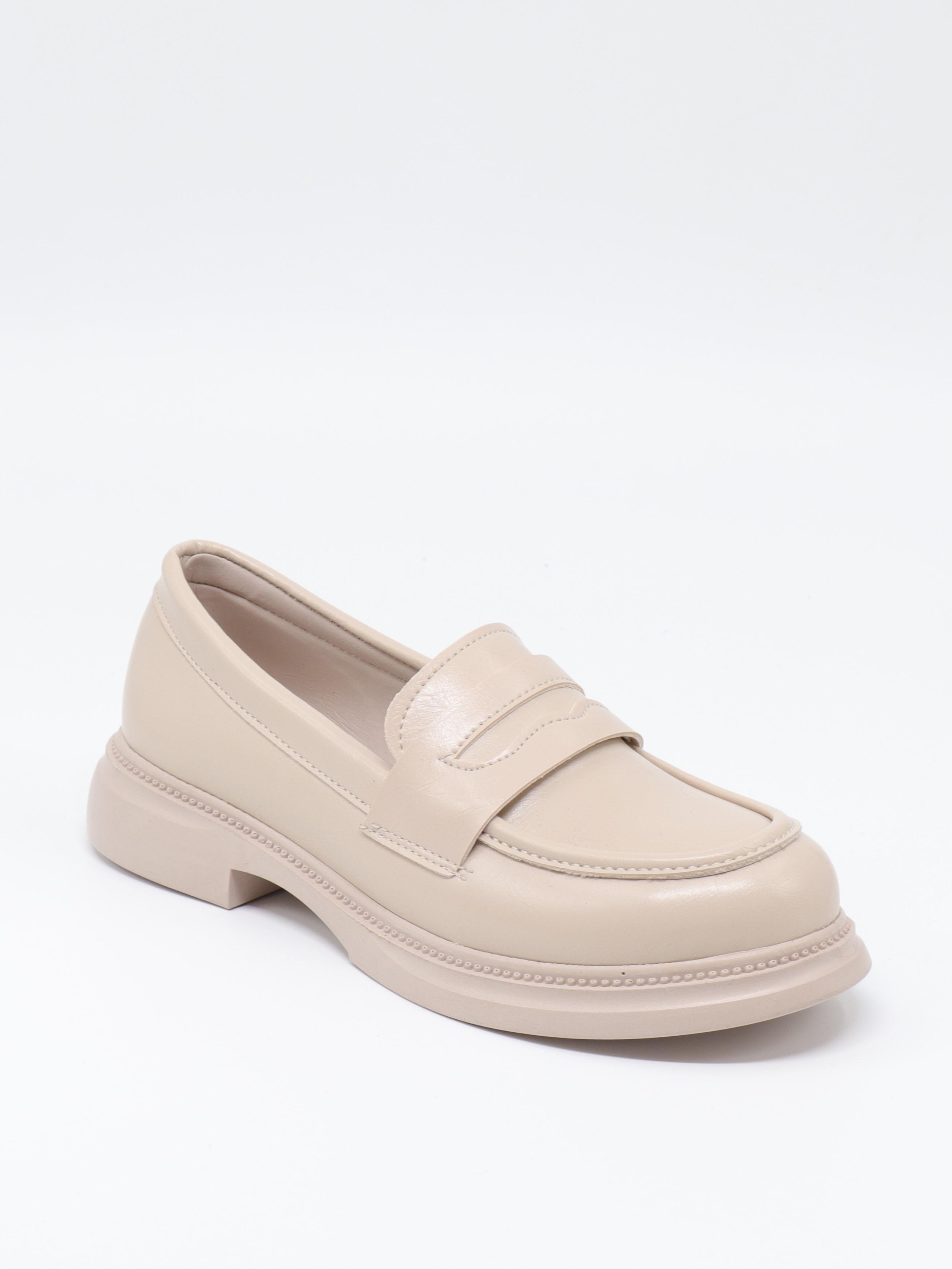 Nesil Shoes Dvm 2530 Bej Maskulen Kadın Loafer