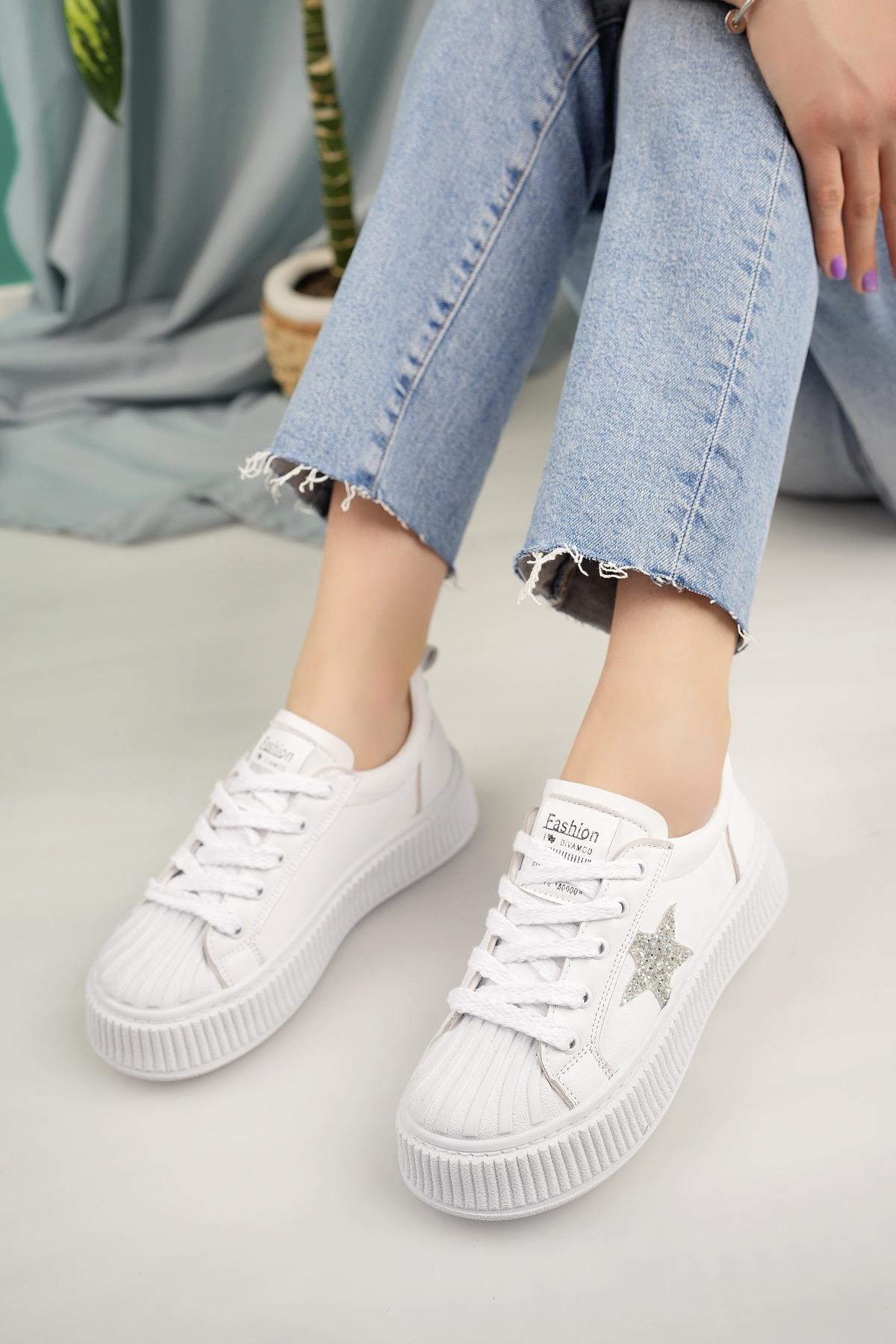 Nesil Shoes Dvm 7100 Beyaz Kadın Sneakers