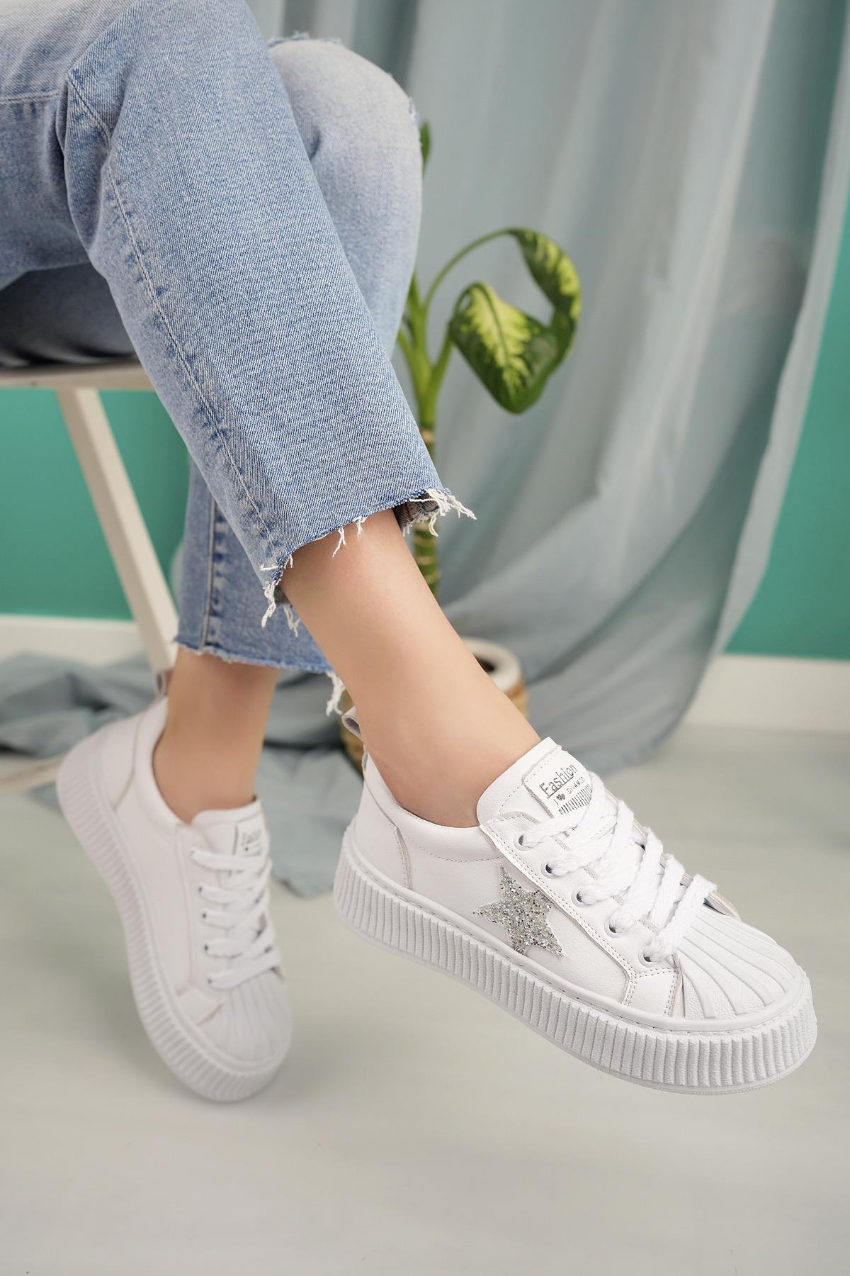 Nesil Shoes Dvm 7100 Beyaz Kadın Sneakers