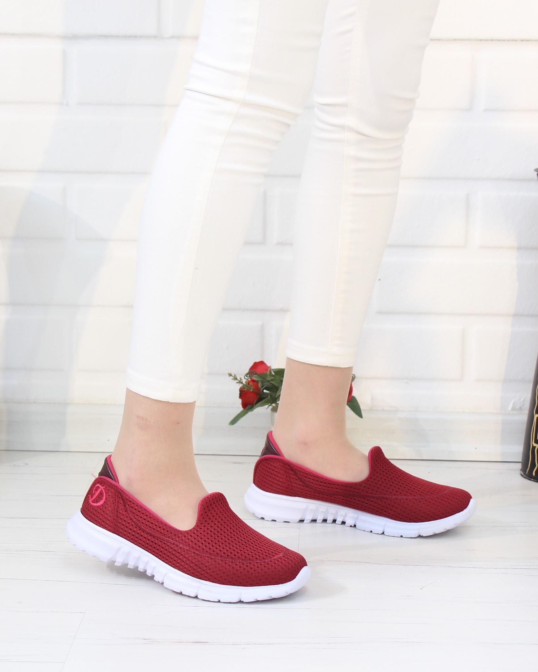 Nesil Shoes Dvm 801 Bordo Faylon Taban Kadın Yürüyüş Ayakkabısı