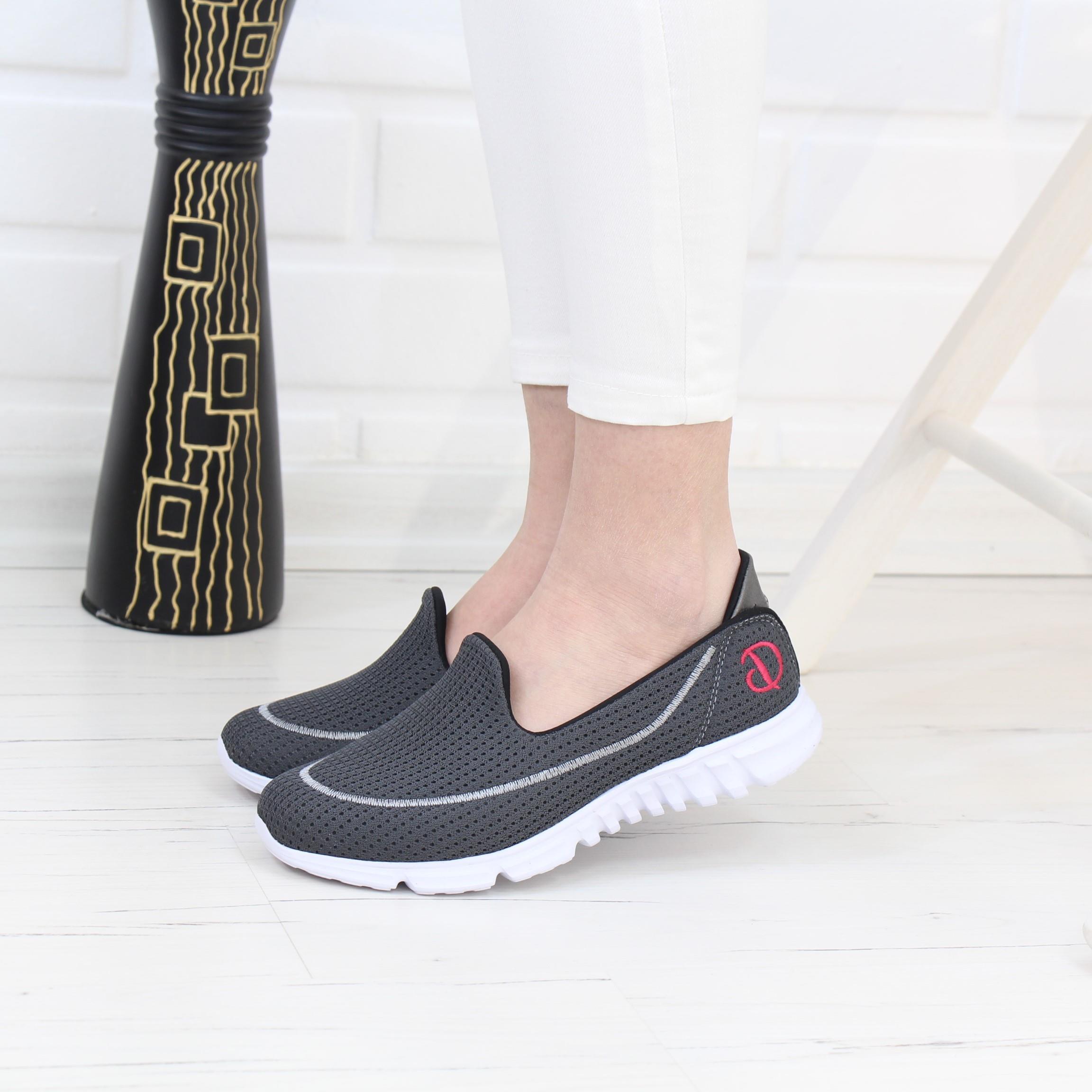 Nesil Shoes Dvm 801 Gri Faylon Taban Kadın Yürüyüş Ayakkabısı