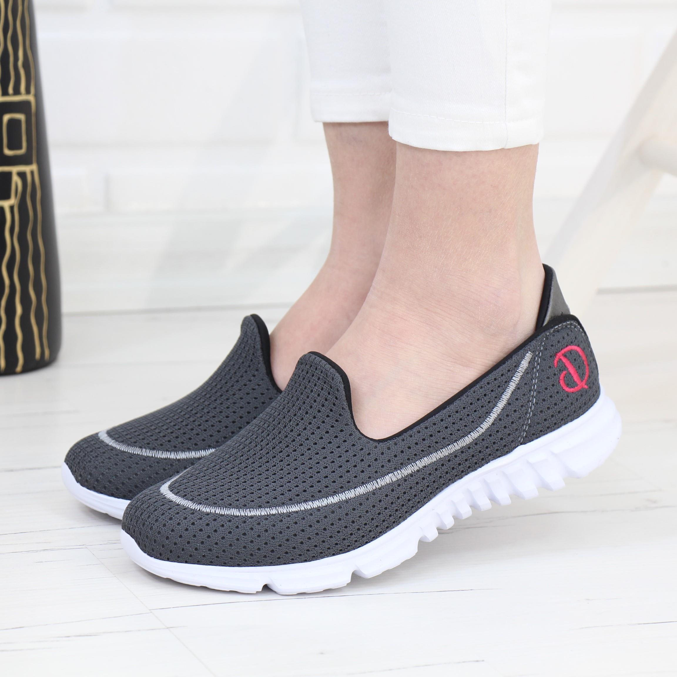 Nesil Shoes Dvm 801 Gri Faylon Taban Kadın Yürüyüş Ayakkabısı