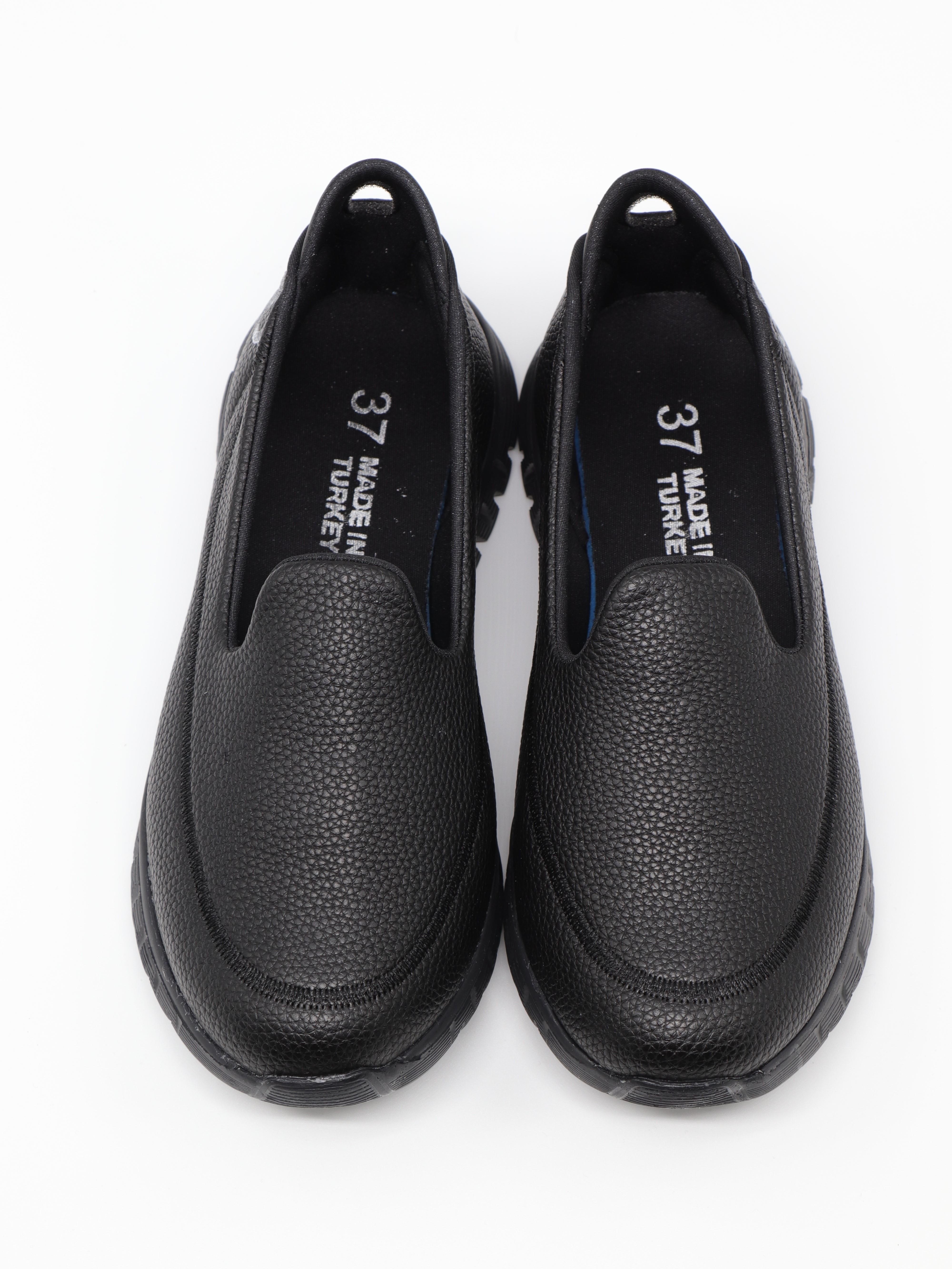 Nesil Shoes Dvm 810 Siyah Baskı Faylon Taban Kadın Yürüyüş Ayakkabısı