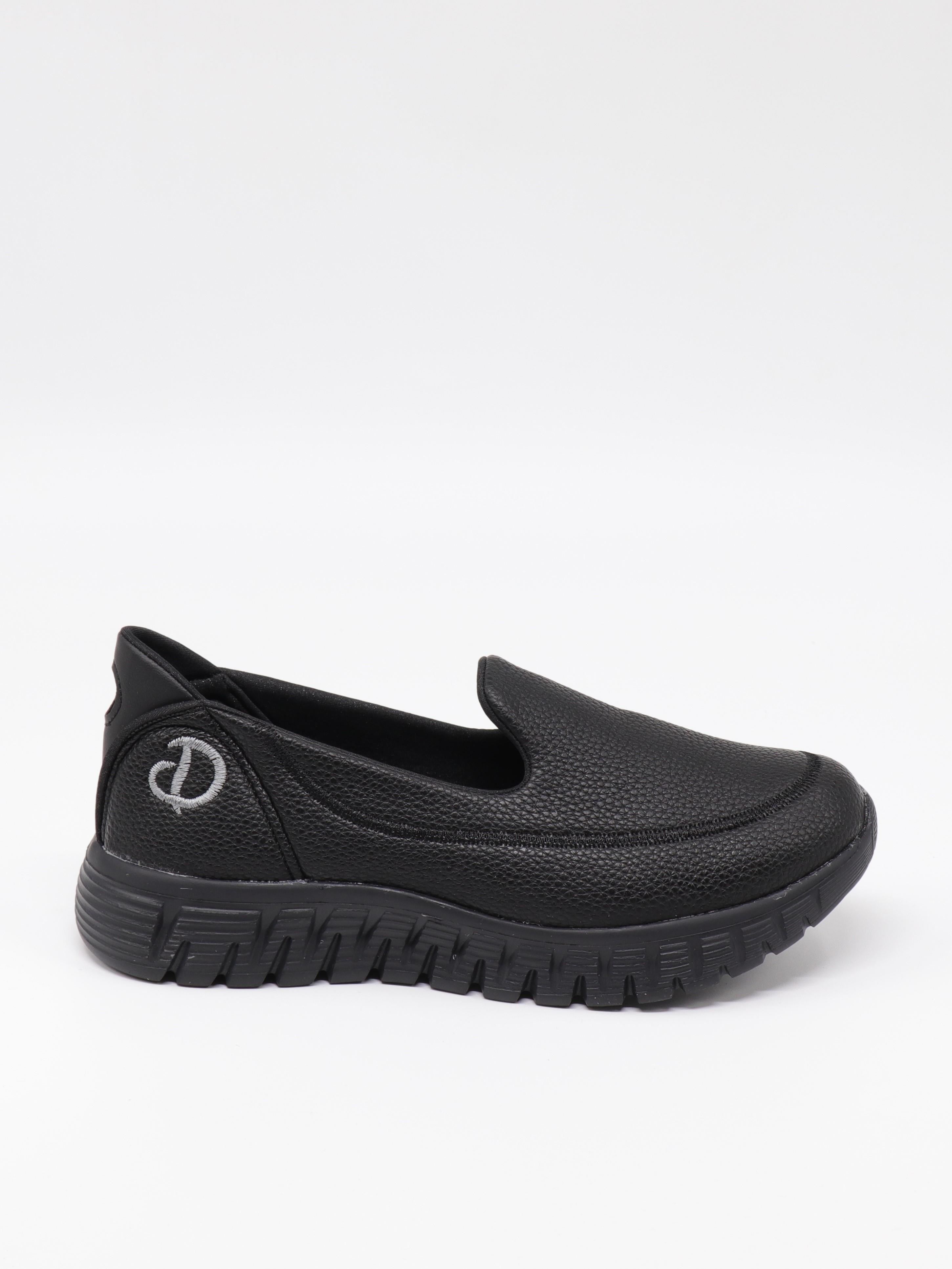 Nesil Shoes Dvm 810 Siyah Baskı Faylon Taban Kadın Yürüyüş Ayakkabısı