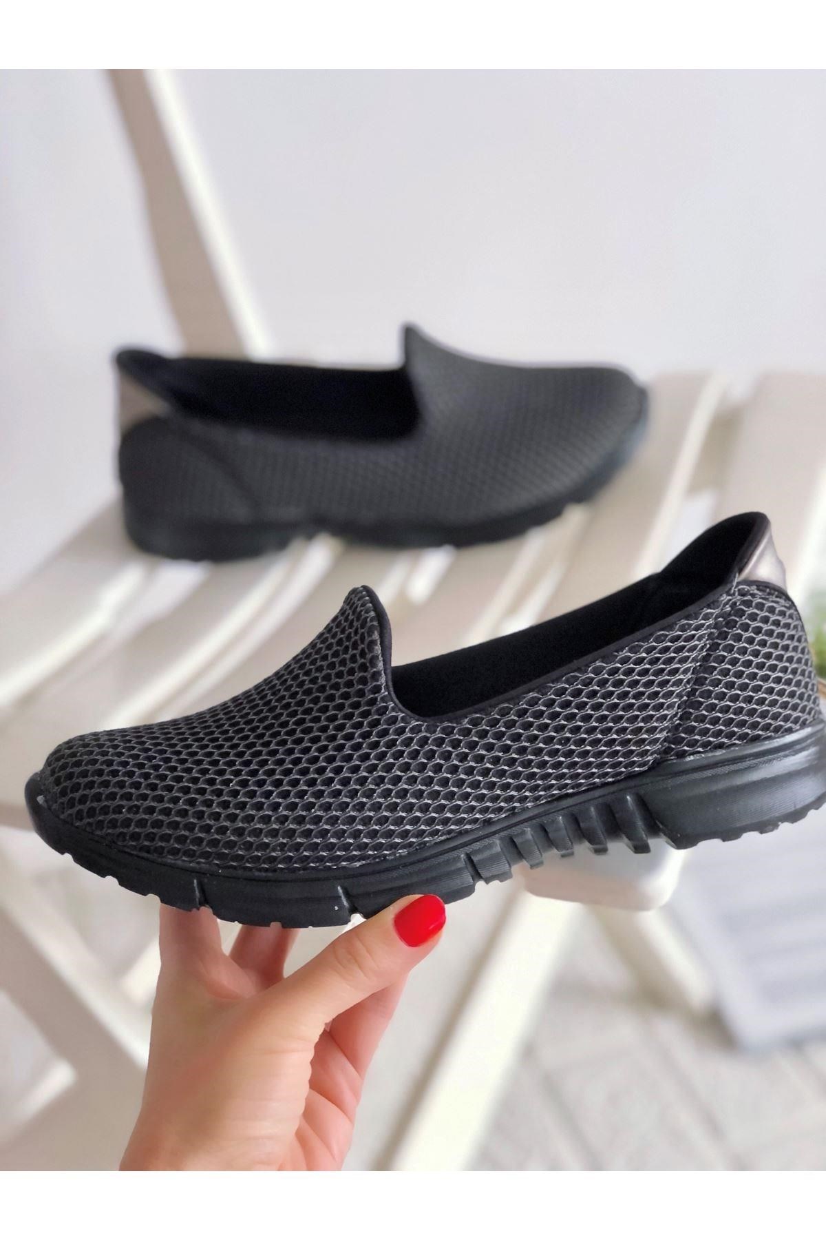 Nesil Shoes Dvm 901 Gri Anatomik Esnek Kadın Yürüyüş Ayakkabısı