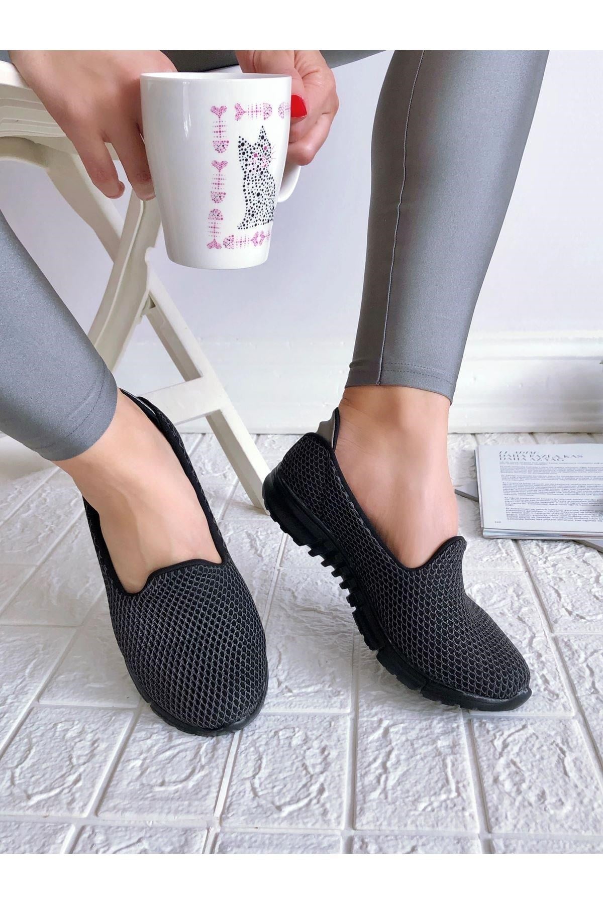 Nesil Shoes Dvm 901 Gri Anatomik Esnek Kadın Yürüyüş Ayakkabısı