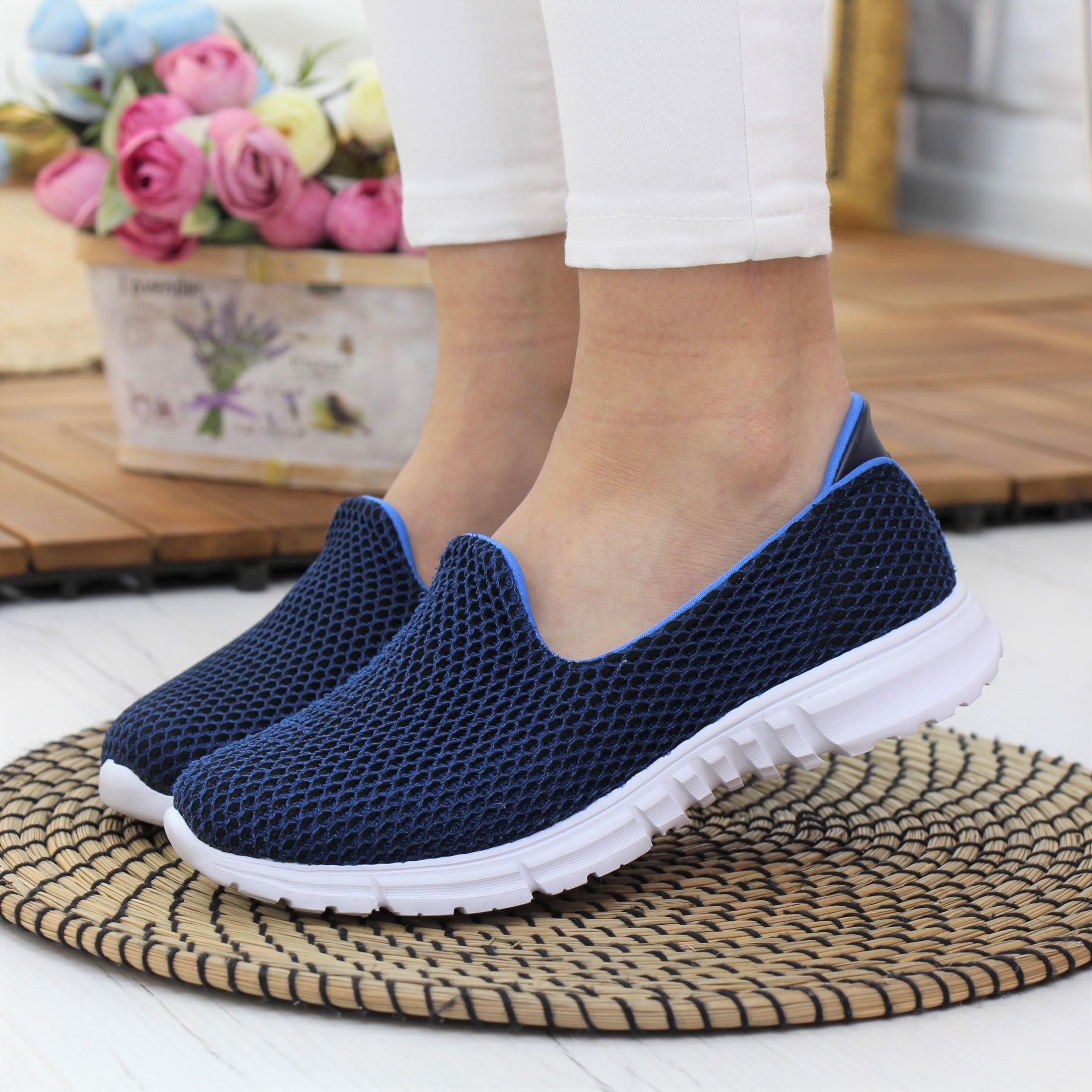 Nesil Shoes Dvm 901 Lacivert Anatomik Esnek Kadın Yürüyüş Ayakkabısı
