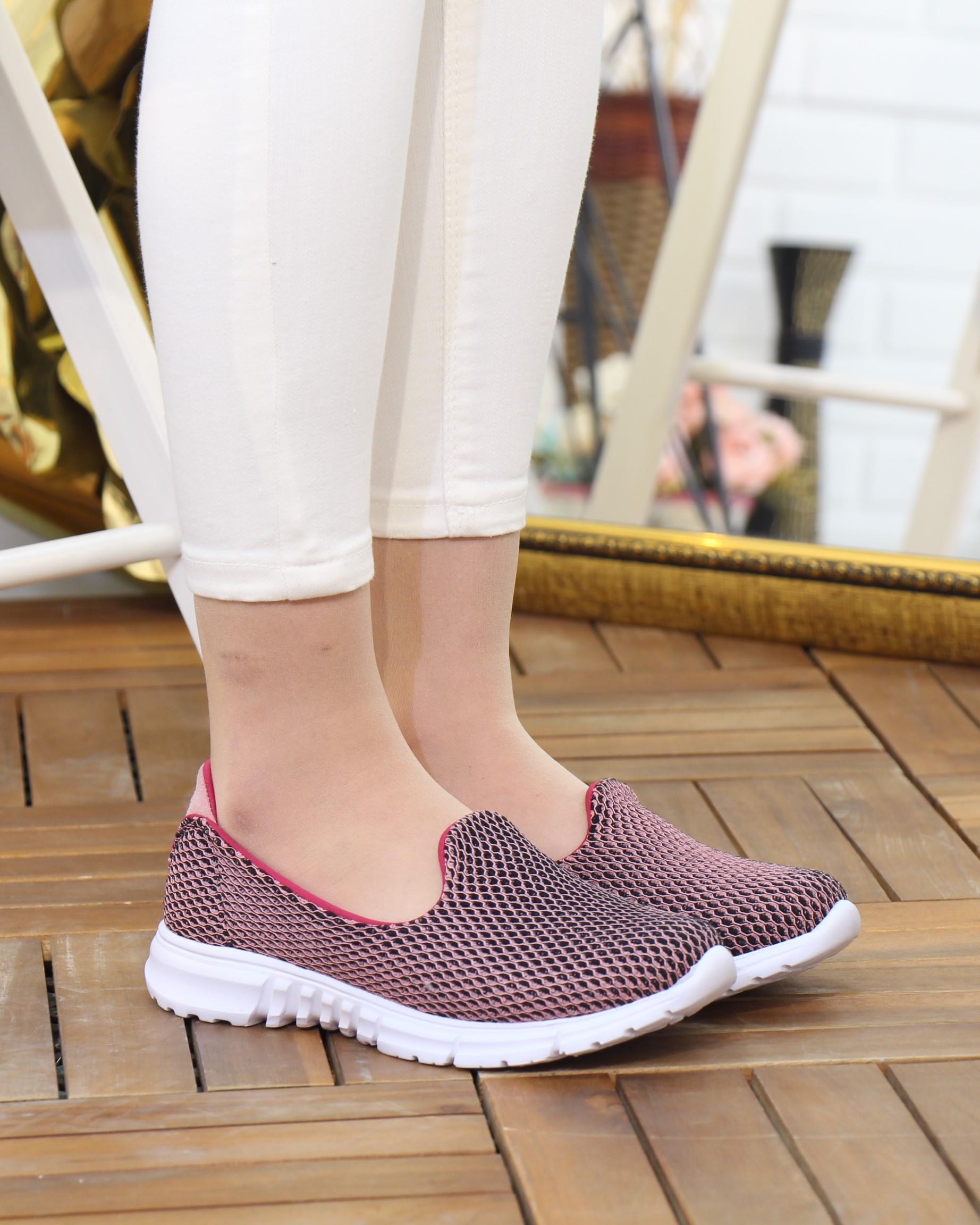 Nesil Shoes Dvm 901 Pudra Anatomik Esnek Kadın Yürüyüş Ayakkabısı