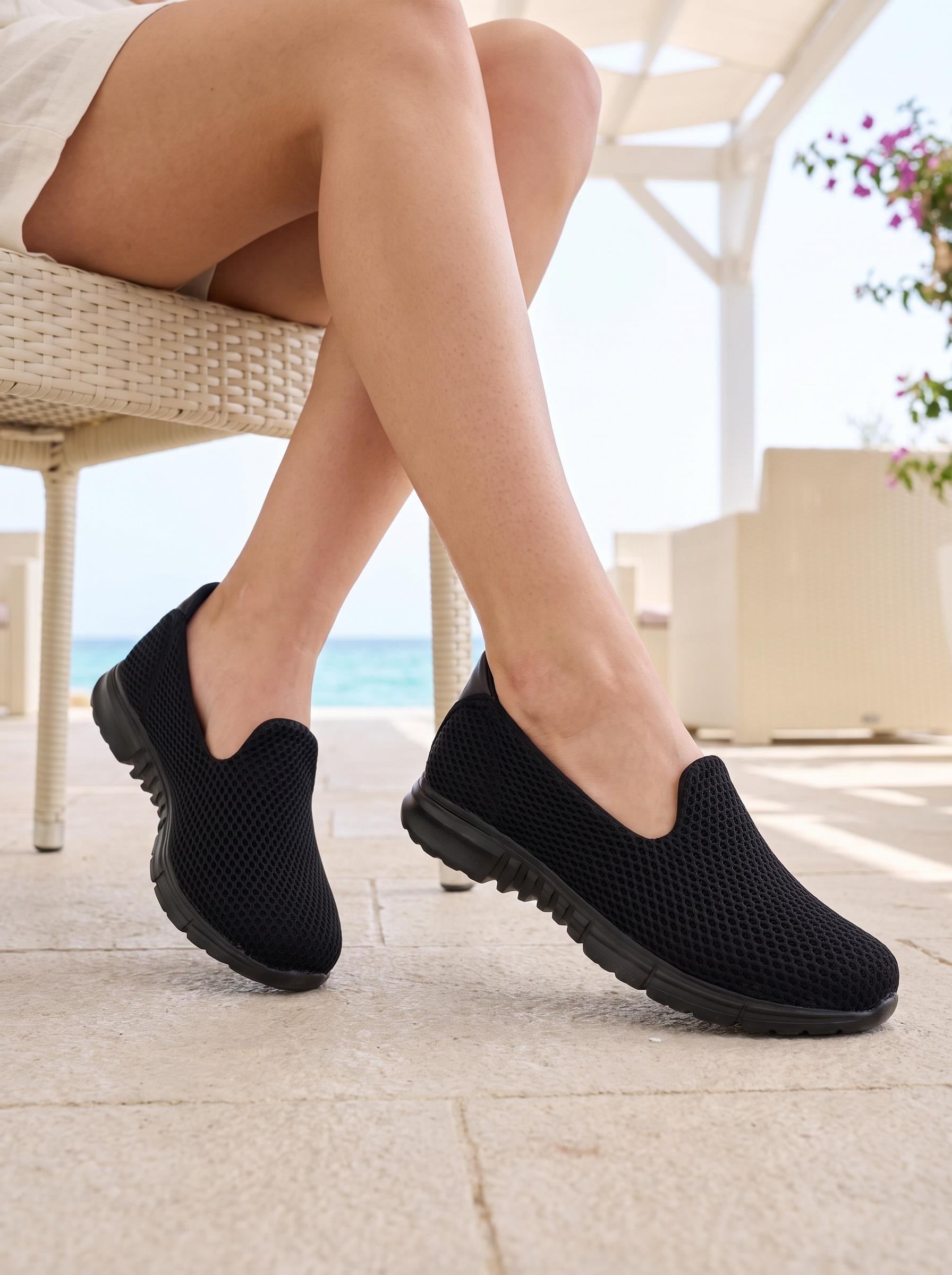 Nesil Shoes Dvm 901 Siyah Anatomik Esnek Kadın Yürüyüş Ayakkabısı