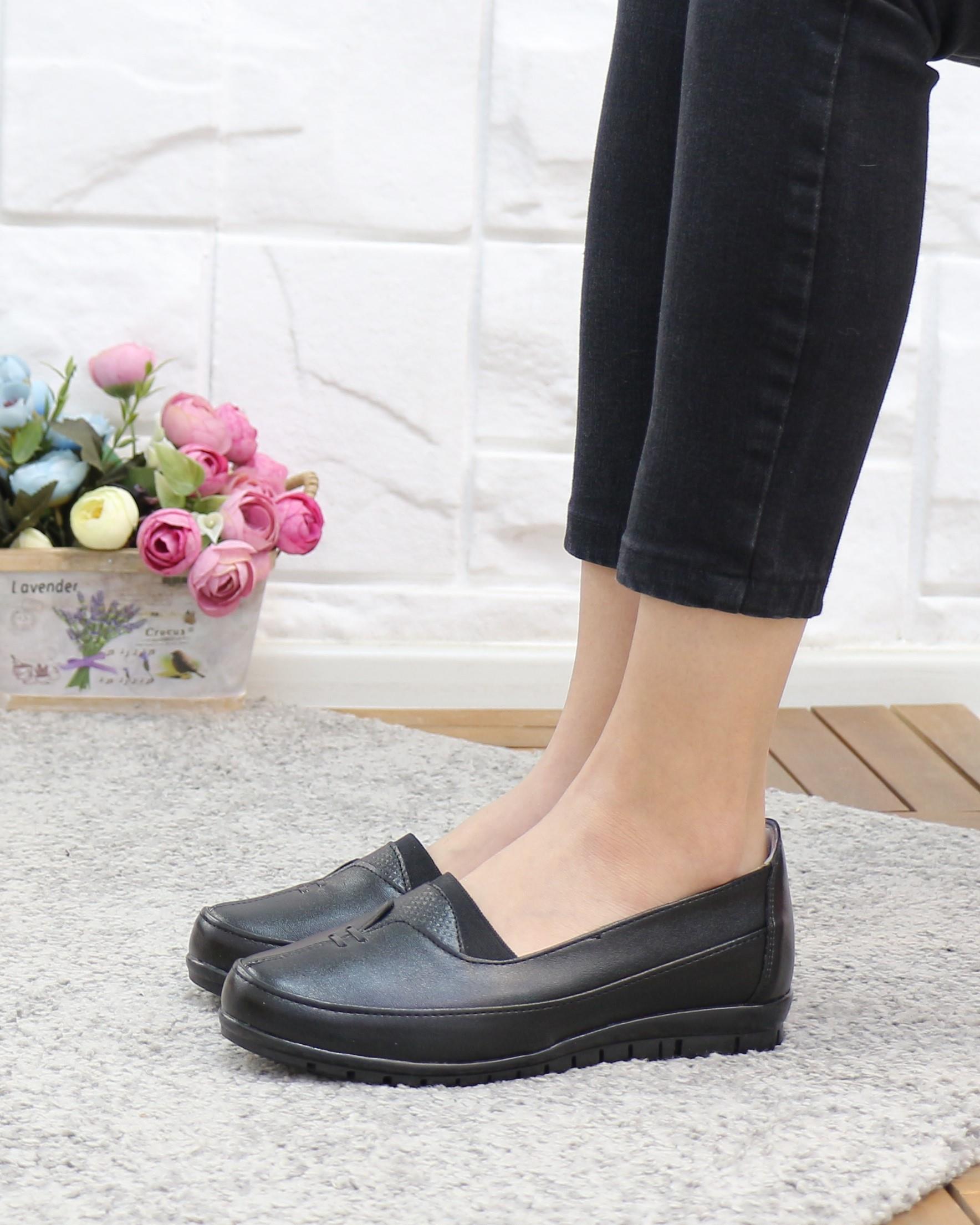 Nesil Shoes Edk M138 Siyah Anatomik Günlük Kadın Ayakkabı