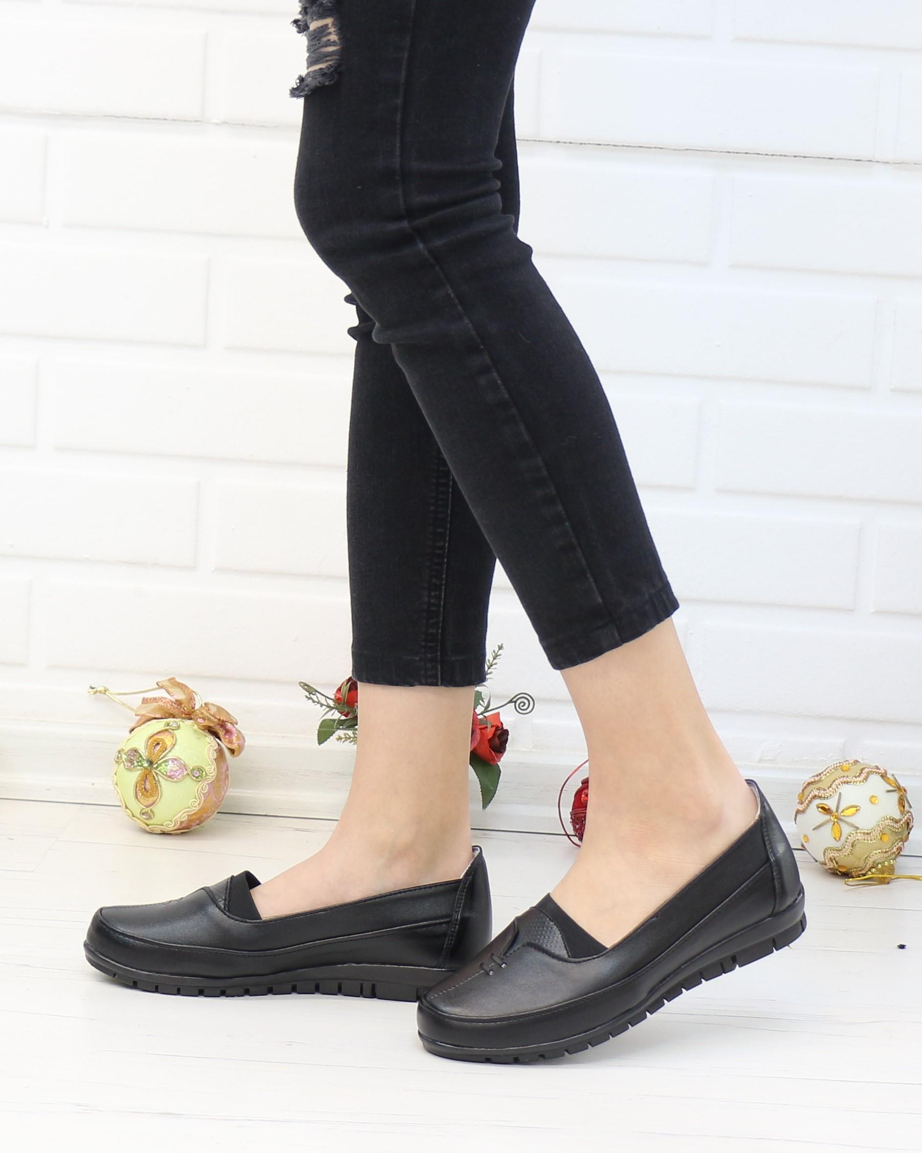 Nesil Shoes Edk M138 Siyah Anatomik Günlük Kadın Ayakkabı